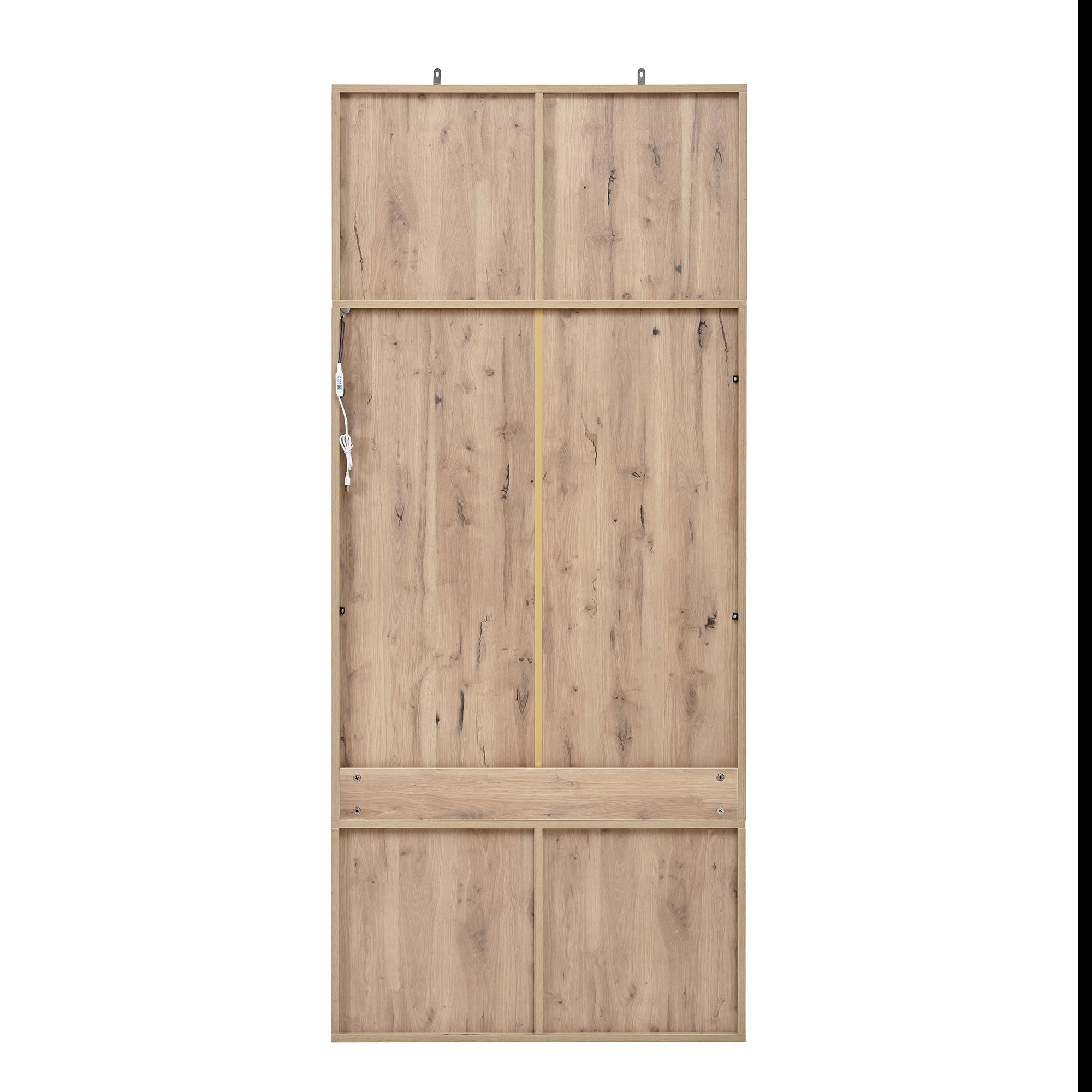 Logidon garderobekast met bank en 5 haken naturel wit 80x35x185cm