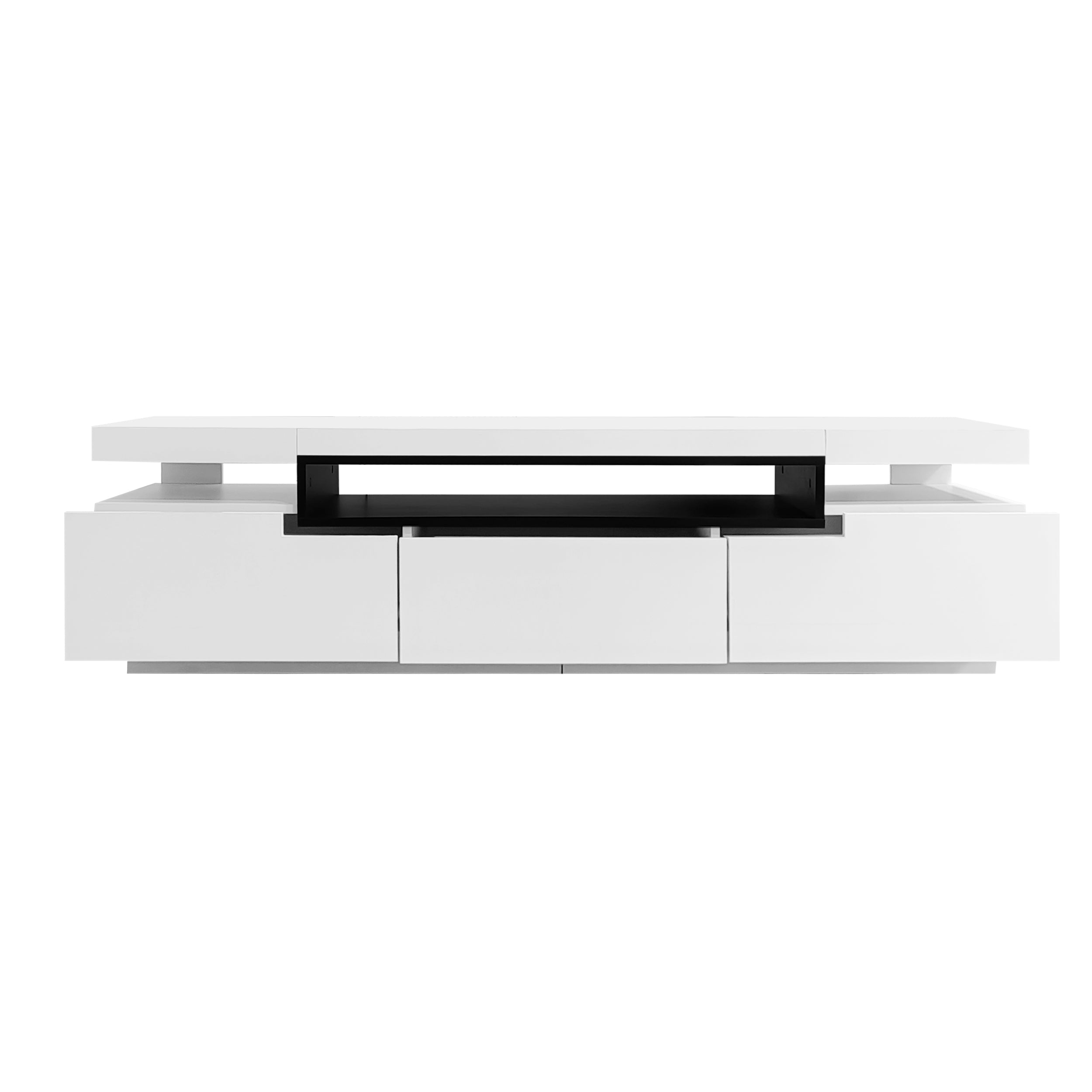 Logidon Elegant hoogglans TV-meubel wit 160x39x42cm met LED