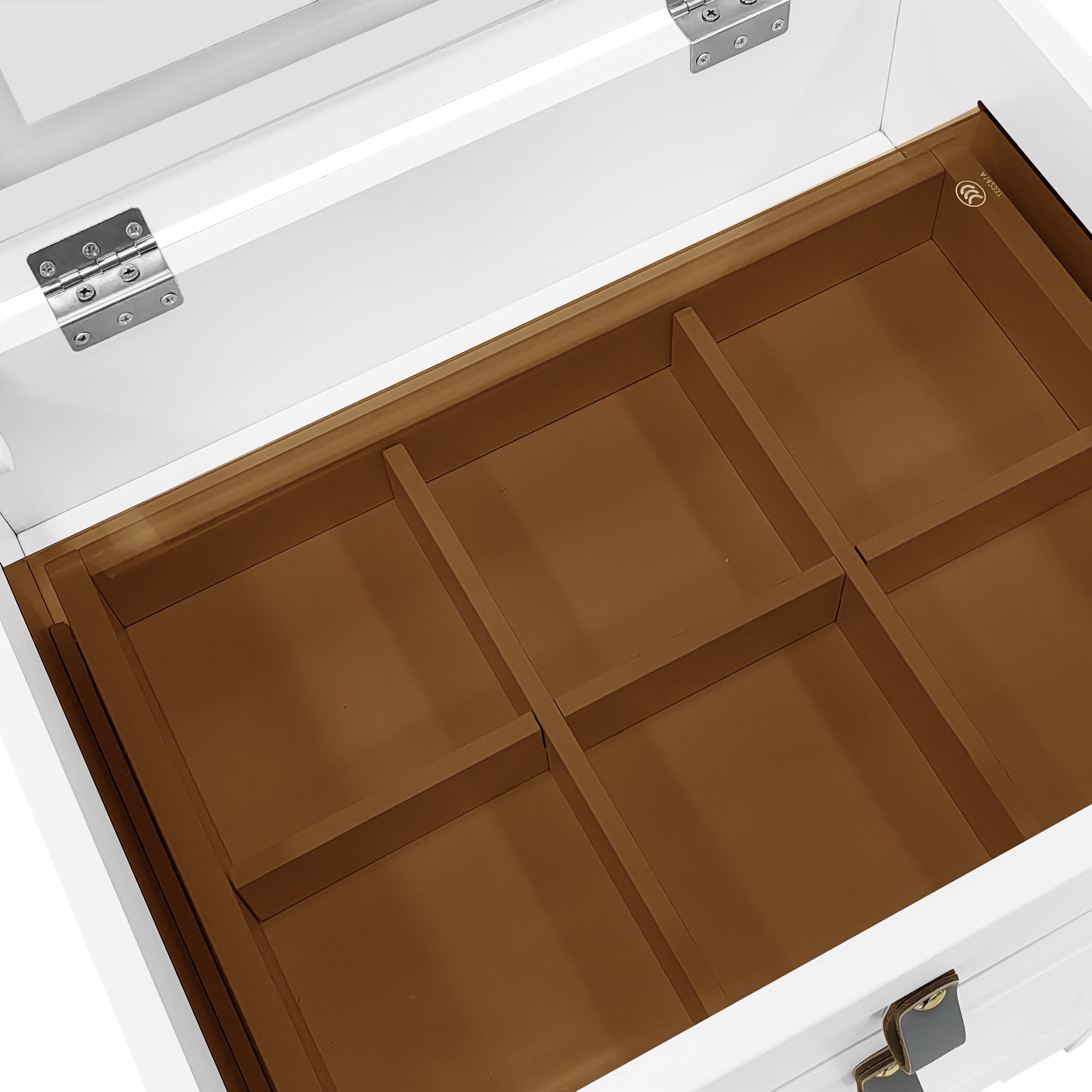 Logidon kaptafel met spiegel en LED-verlichting wit 3 lades