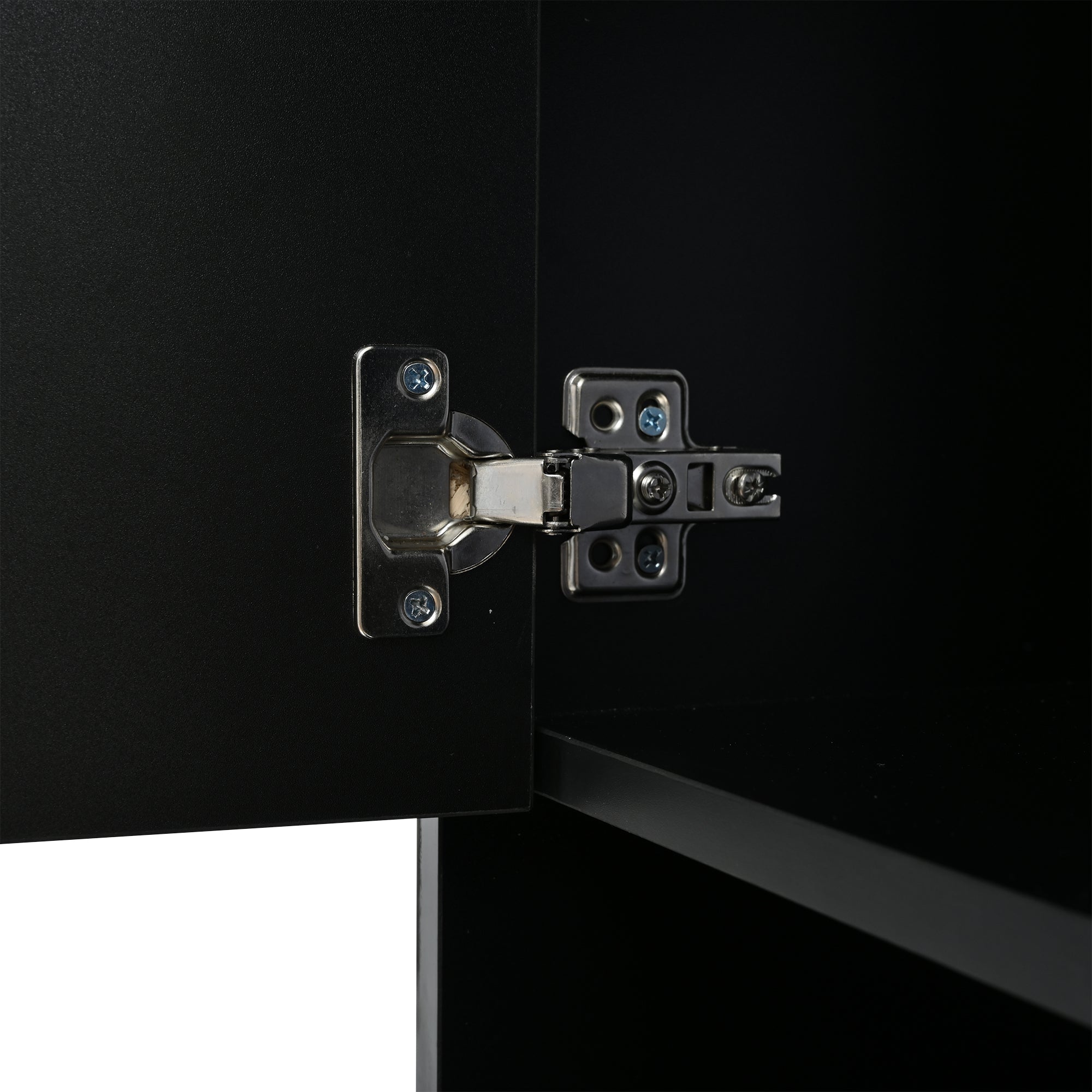 Logidon zwarte hoogglans glazen vitrine 55 x 38 x 170 cm LED-verlichting