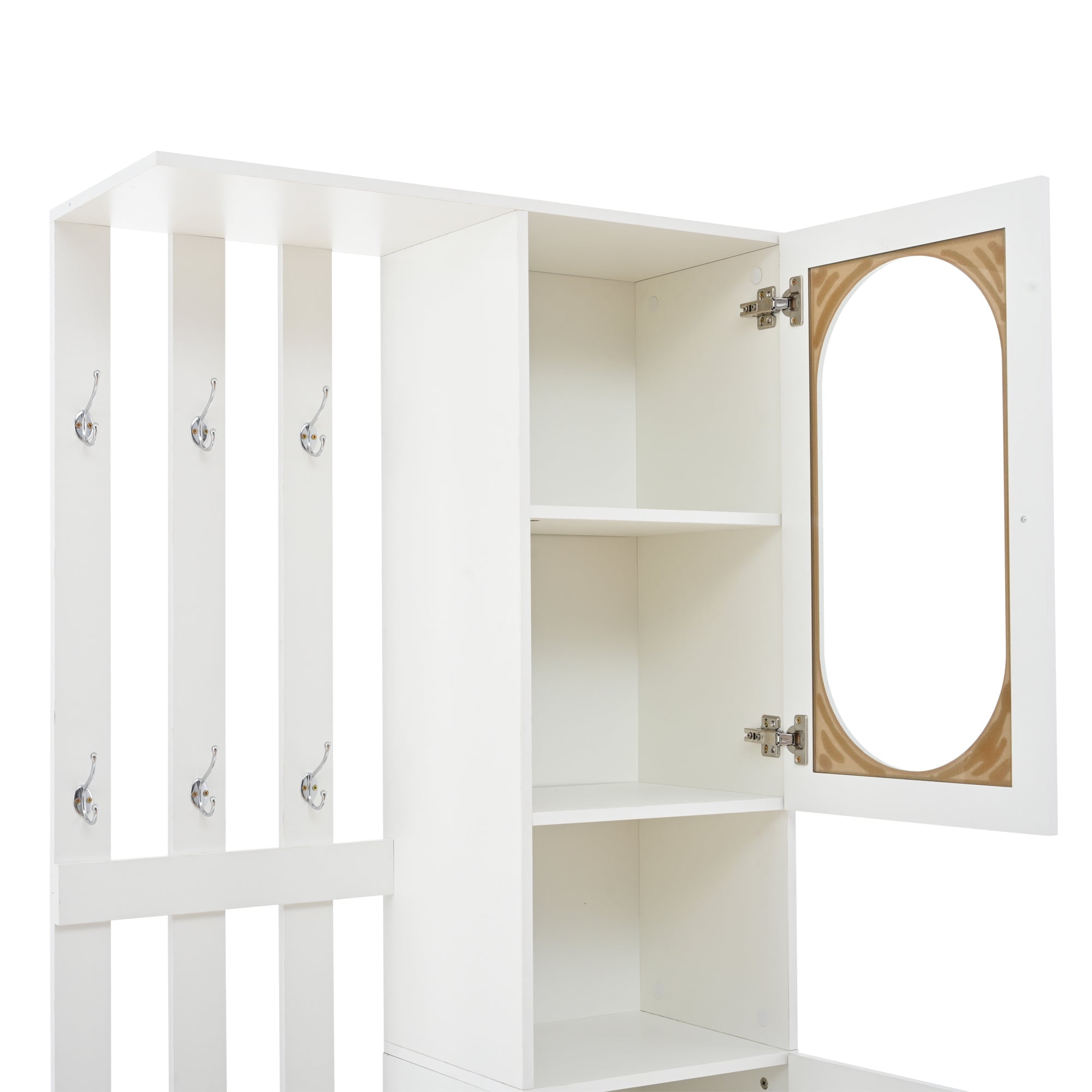 Logidon compacte kledingkast 85x33,5x200 cm wit 2 kasten