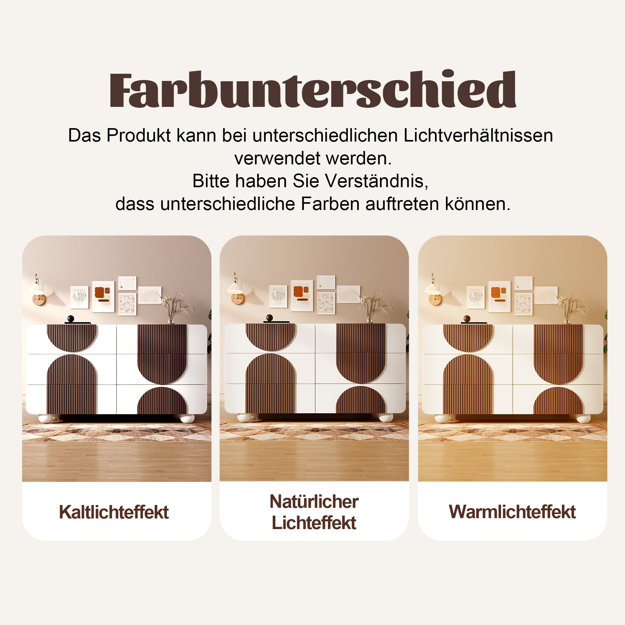 Logidon ladekast 6 lades wit bruin houten latten 121x71x41 cm