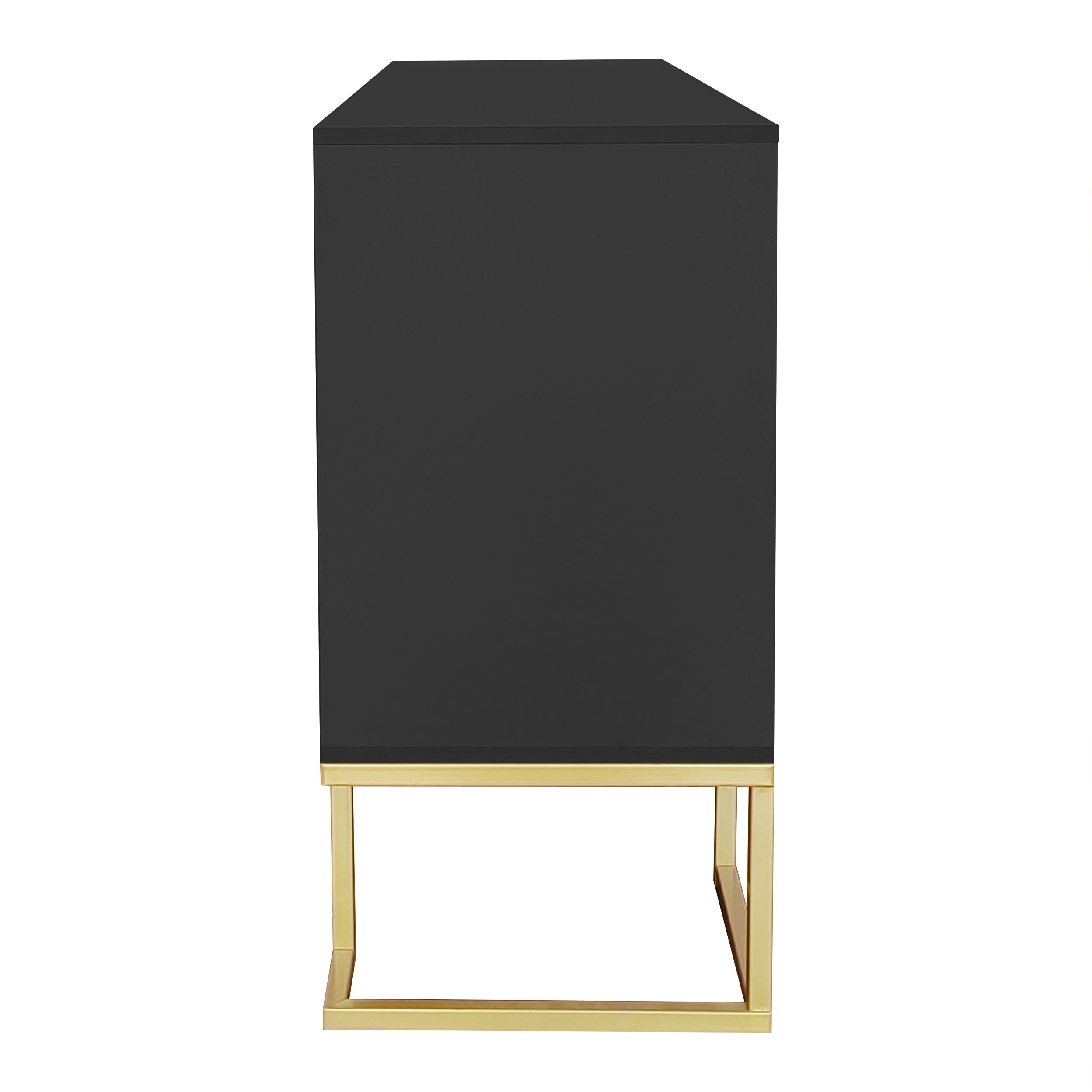 Logidon Dressoir 3 Deurs Zwart Met Verstelbare Planken