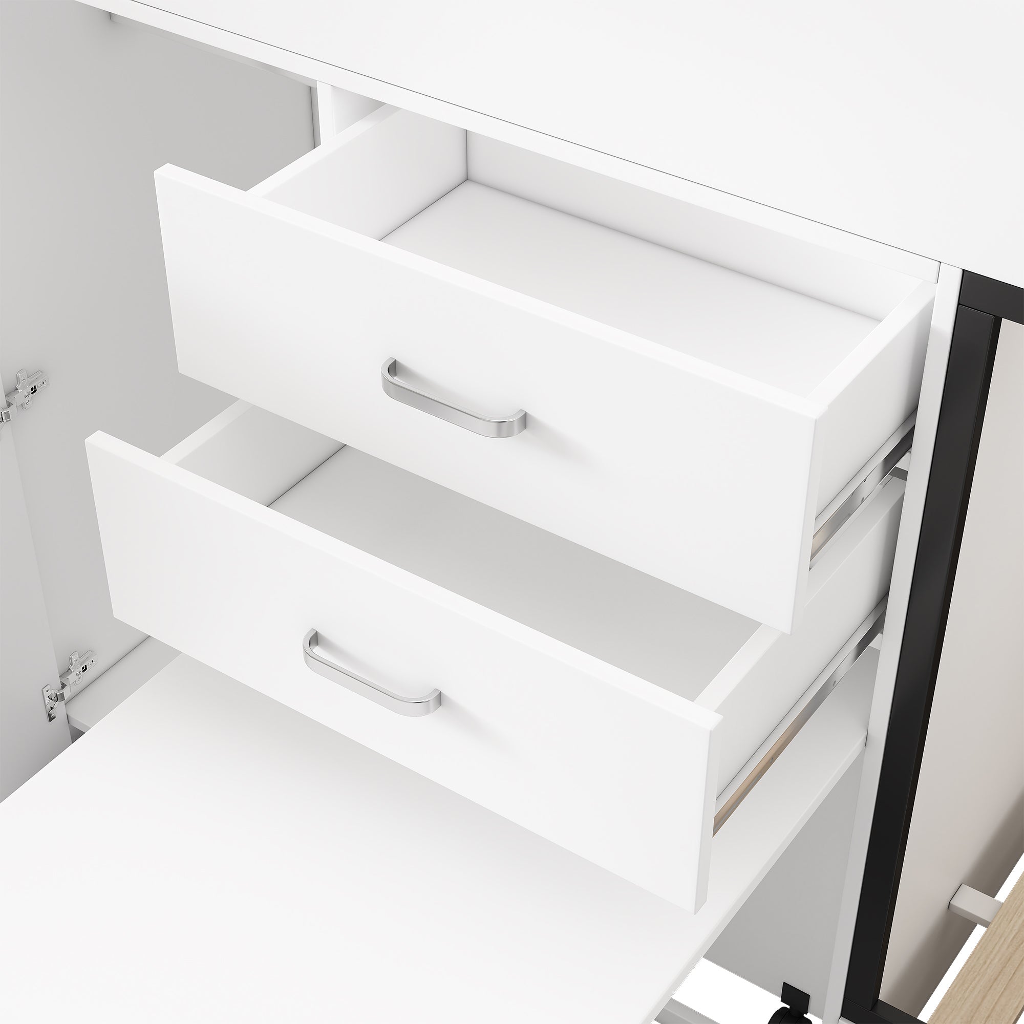 Logidon stapelbed met uitschuifbaar bureau en kledingkast wit 90x200