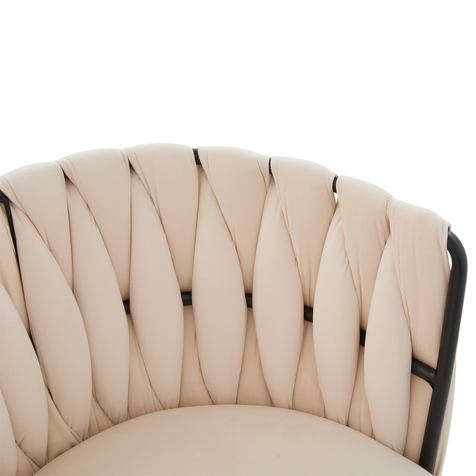 Logidon velours fauteuils met 180 graden draaifunctie, set van 2 Ivoor