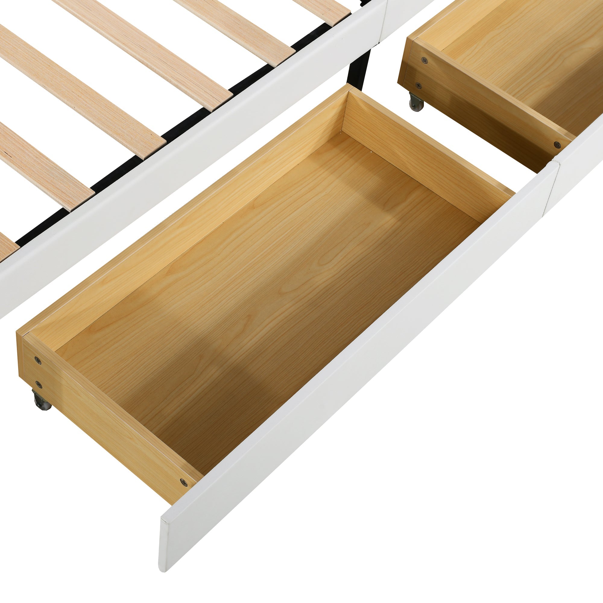 Logidon kinderbed 90x200 wit kroonbedframe LED opbergruimte