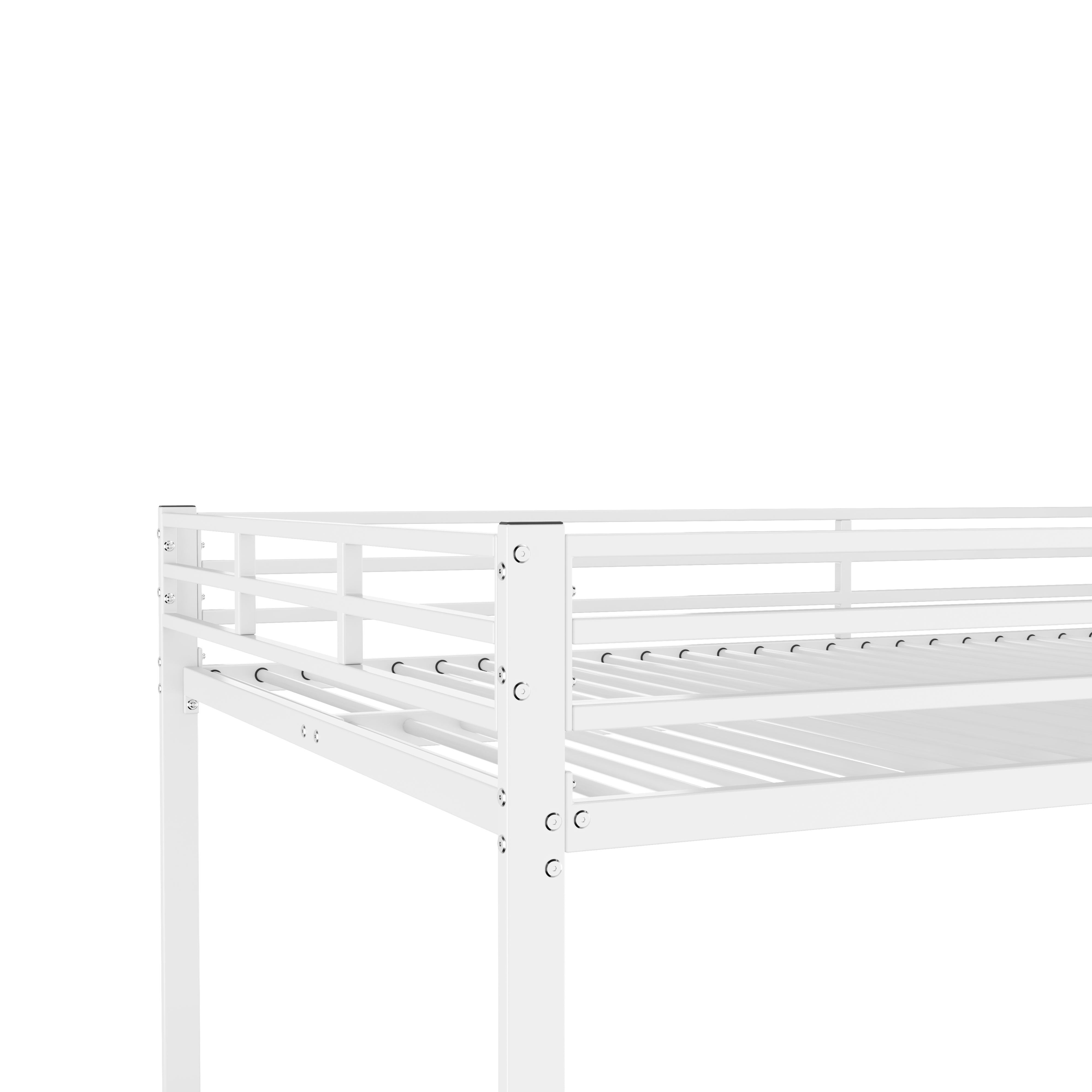 Logidon Bunk Bed 140x200 Metal White Safety Railing