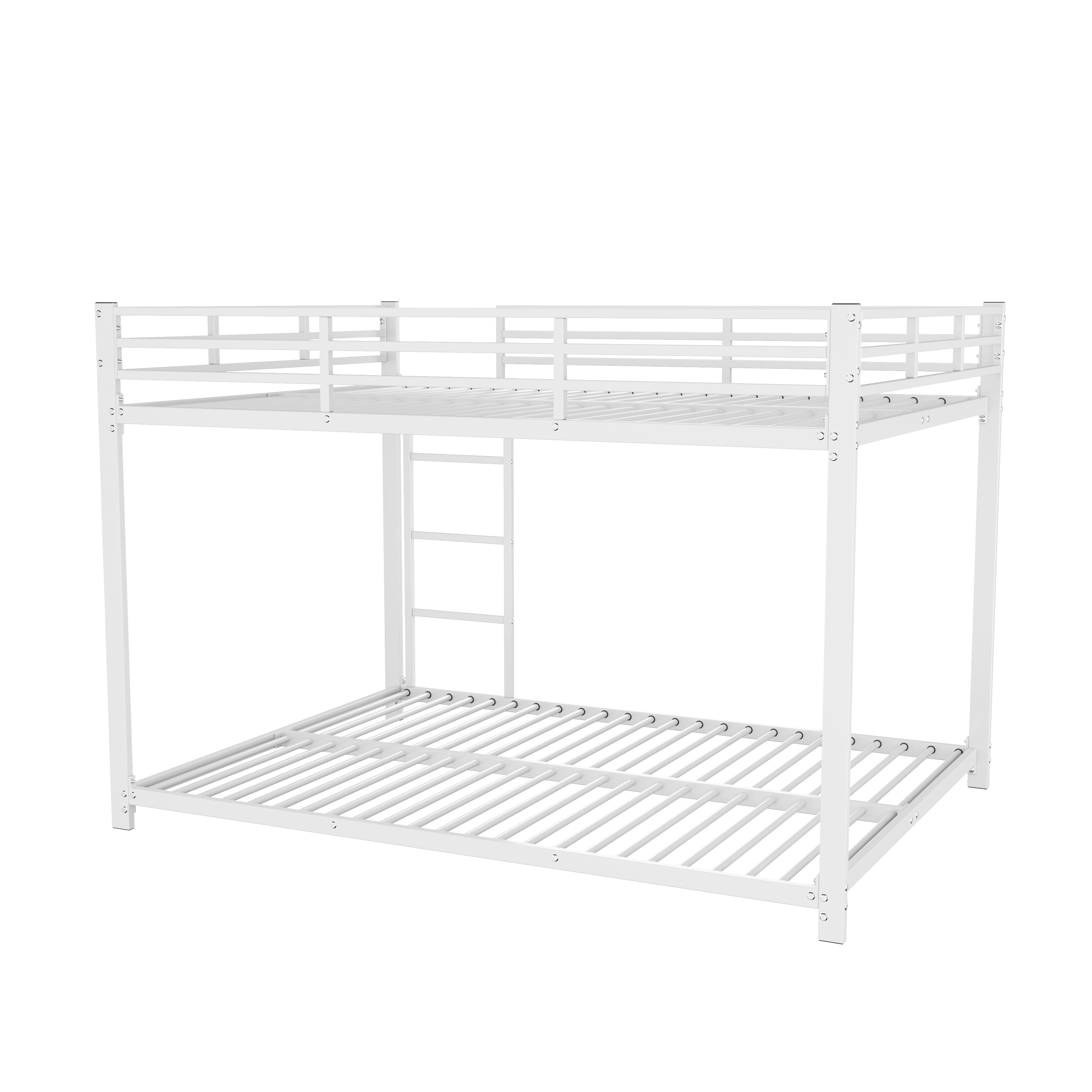 Logidon Bunk Bed 140x200 Metal White Safety Railing