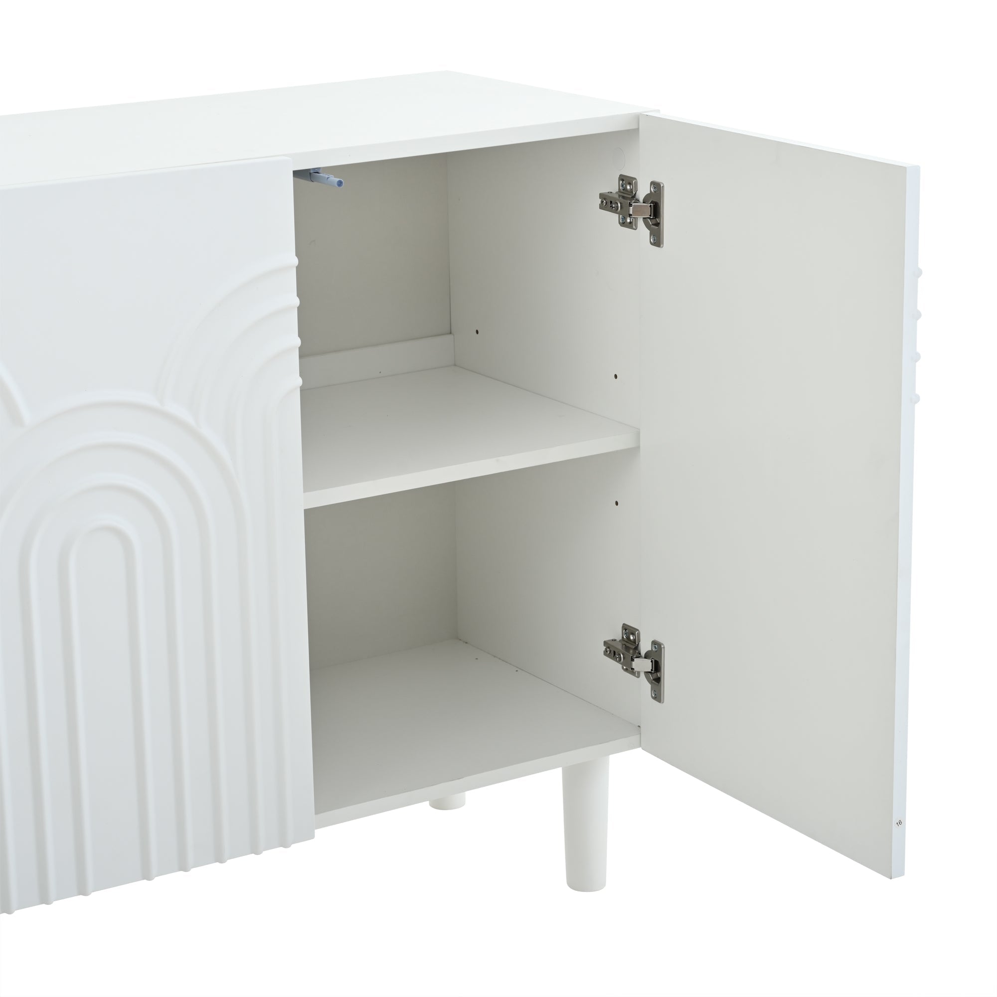 Logidon Dressoir 120x38,5x79 cm Wit MDF met 3 deuren