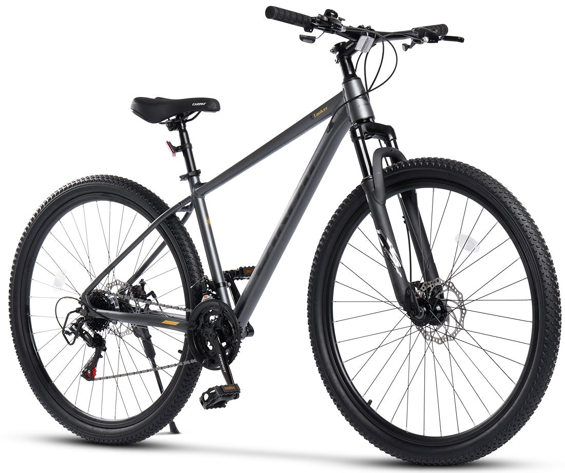 Logidon 29 inch mountainbike hardtail 100 mm veerweg 21 versnellingen Grijs