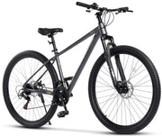 Logidon 29 inch mountainbike hardtail 100 mm veerweg 21 versnellingen Grijs