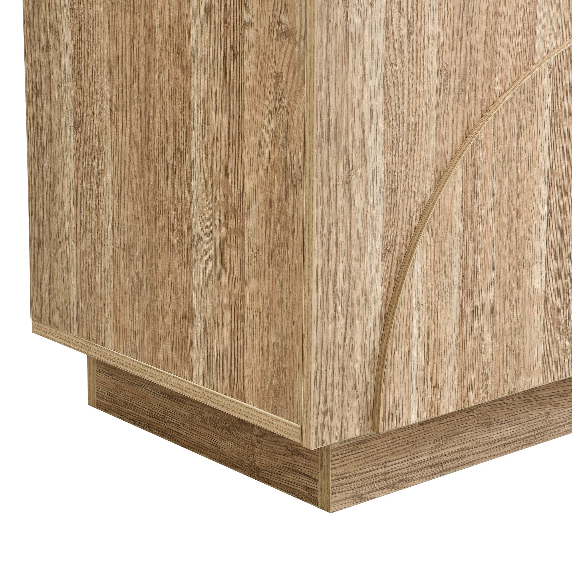 Logidon Dressoir 160x40x80 cm naturel hout met deuren en soft close