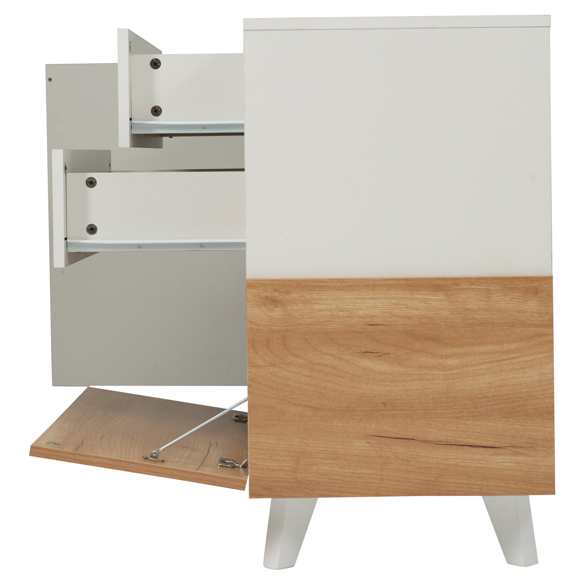 Logidon dressoir hoogglans wit 130x40x70 cm met opbergruimte