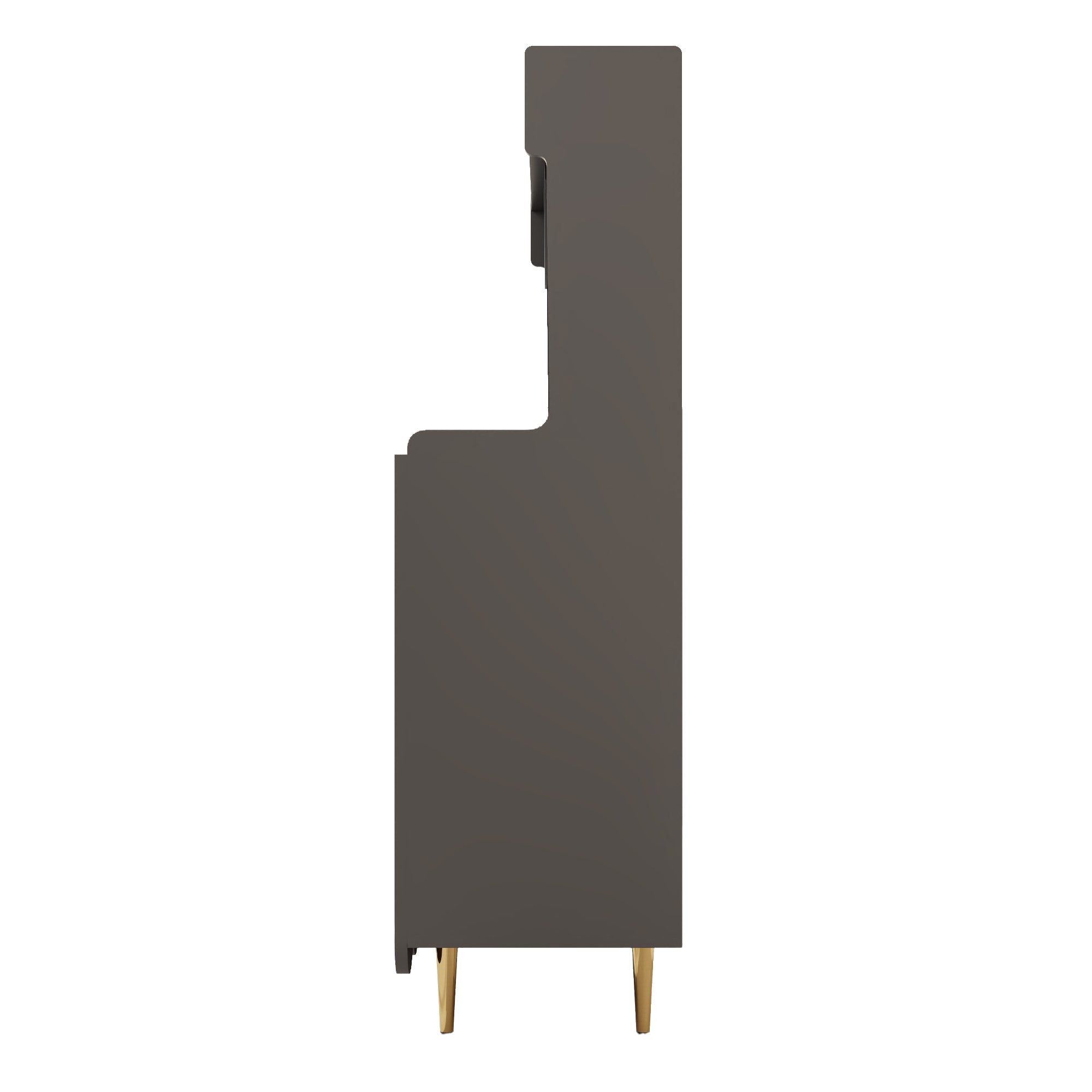 Logidon grijs dressoir 120 x 40 x 151 cm open opbergplank