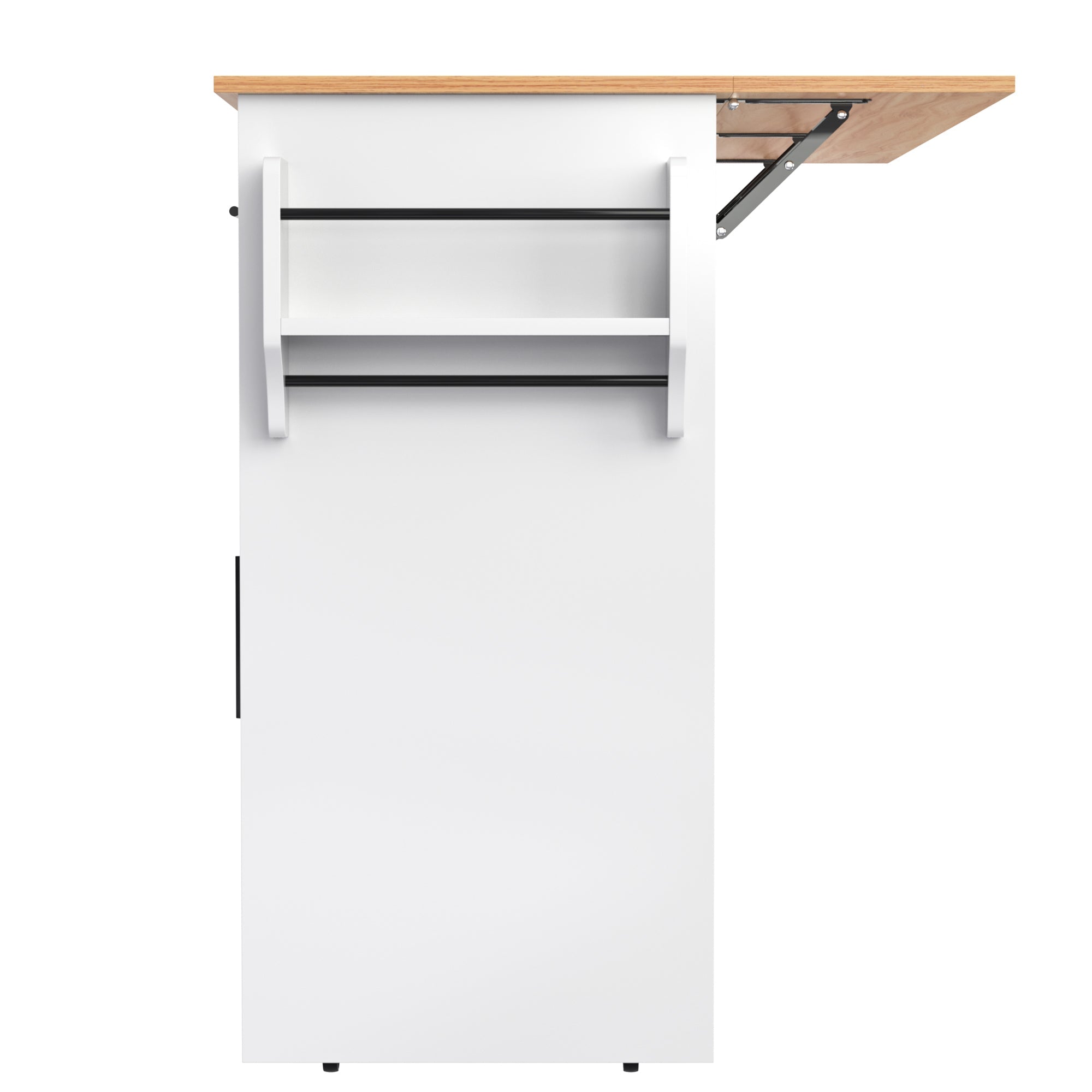 Logidon serving trolley with folding table top white 120x71x91 cm