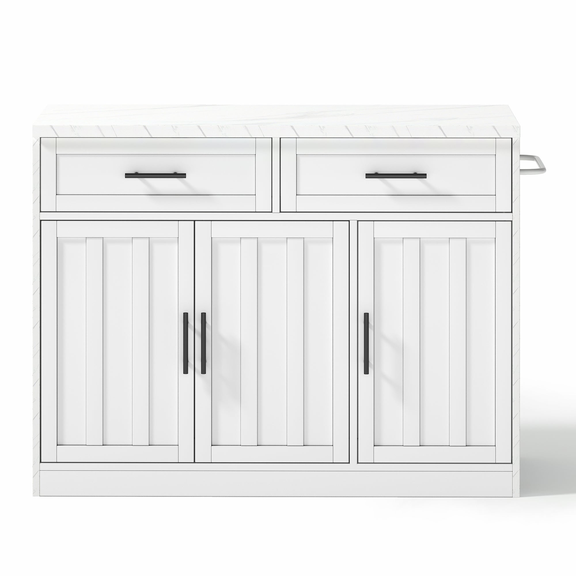 Logidon keukeneiland 120x60x91 cm met USB-aansluitingen wit