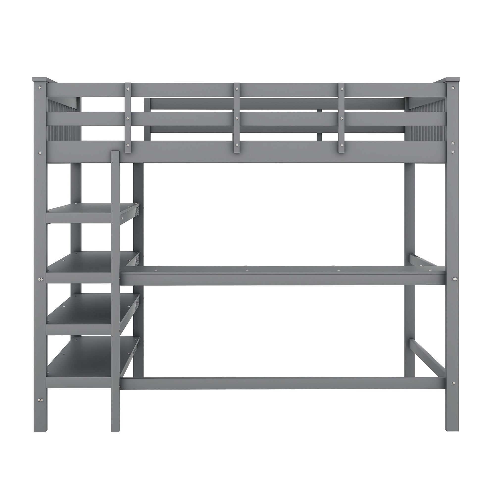 Logidon hoogslaper 140x200 met opbergvakken bureau grijs