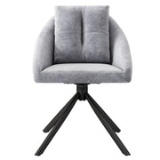 Logidon moderne grijze fluwelen draaistoel, ergonomische set 2