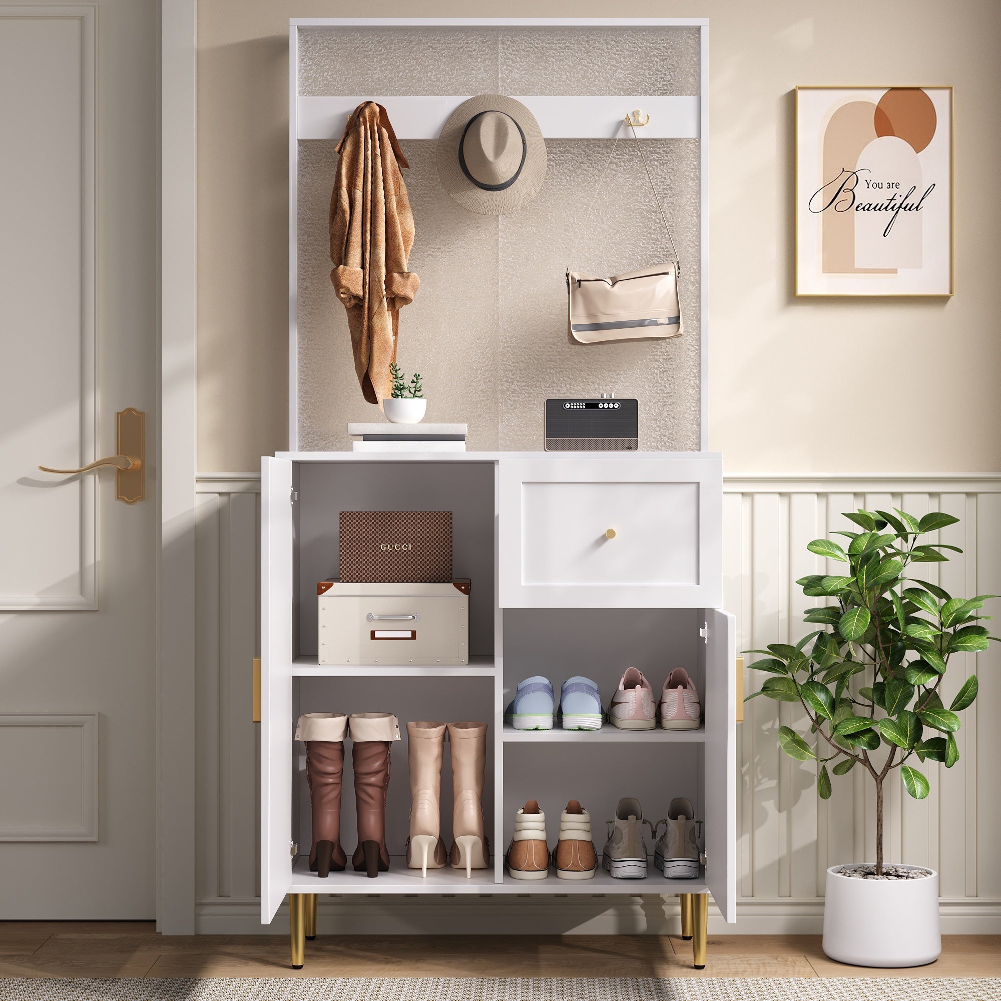 Logidon Kledingkastset Compact Wit MDF 80 x 175,5 x 35 cm