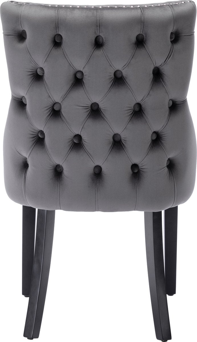 Merax Eetkamerstoel - Set van 2 Eetkamerstoelen - Stoel - Fauteuil - Grijs afbeelding 14