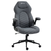 Logidon Vinsetto Ergonomische Bureaustoel Grijze Stof Met Schommelfunctie