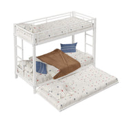 Logidon stapelbed 90x200 cm wit uitschuifbaar bed EN747 gecertificeerd