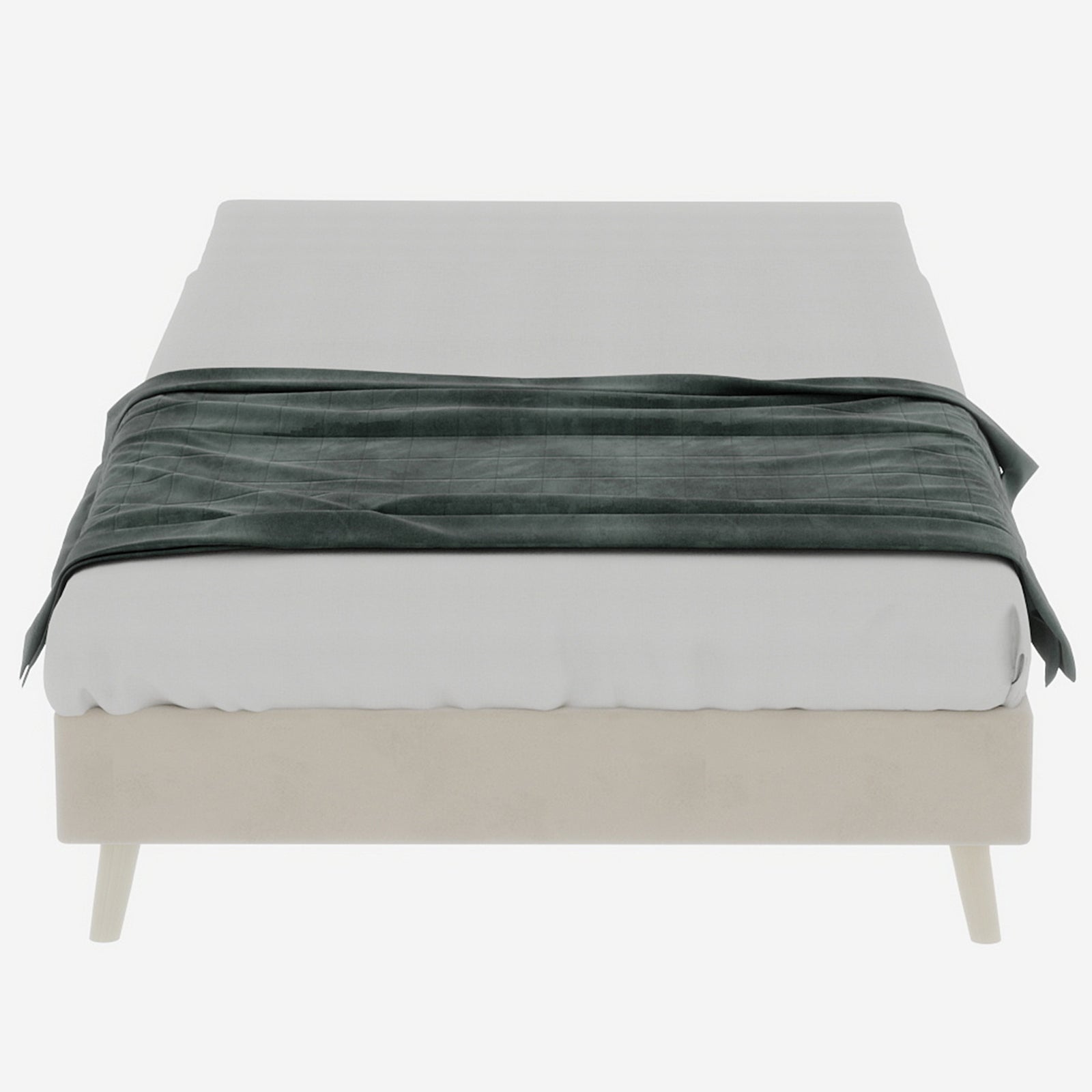Logidon Modern Minimalistisch Bedframe 160x200 Beige Nederlands Fluweel