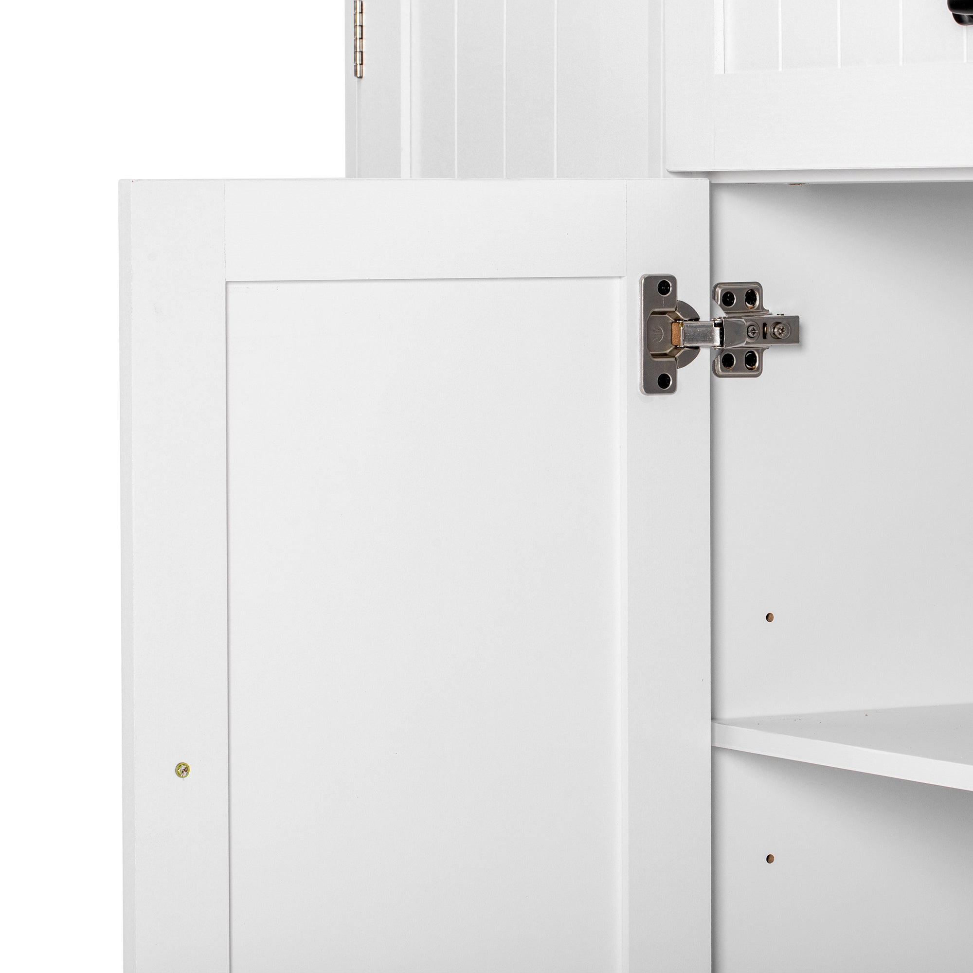 Logidon dressoir wit - 3 deuren, 1 lade, moderne buffetkast 107 cm