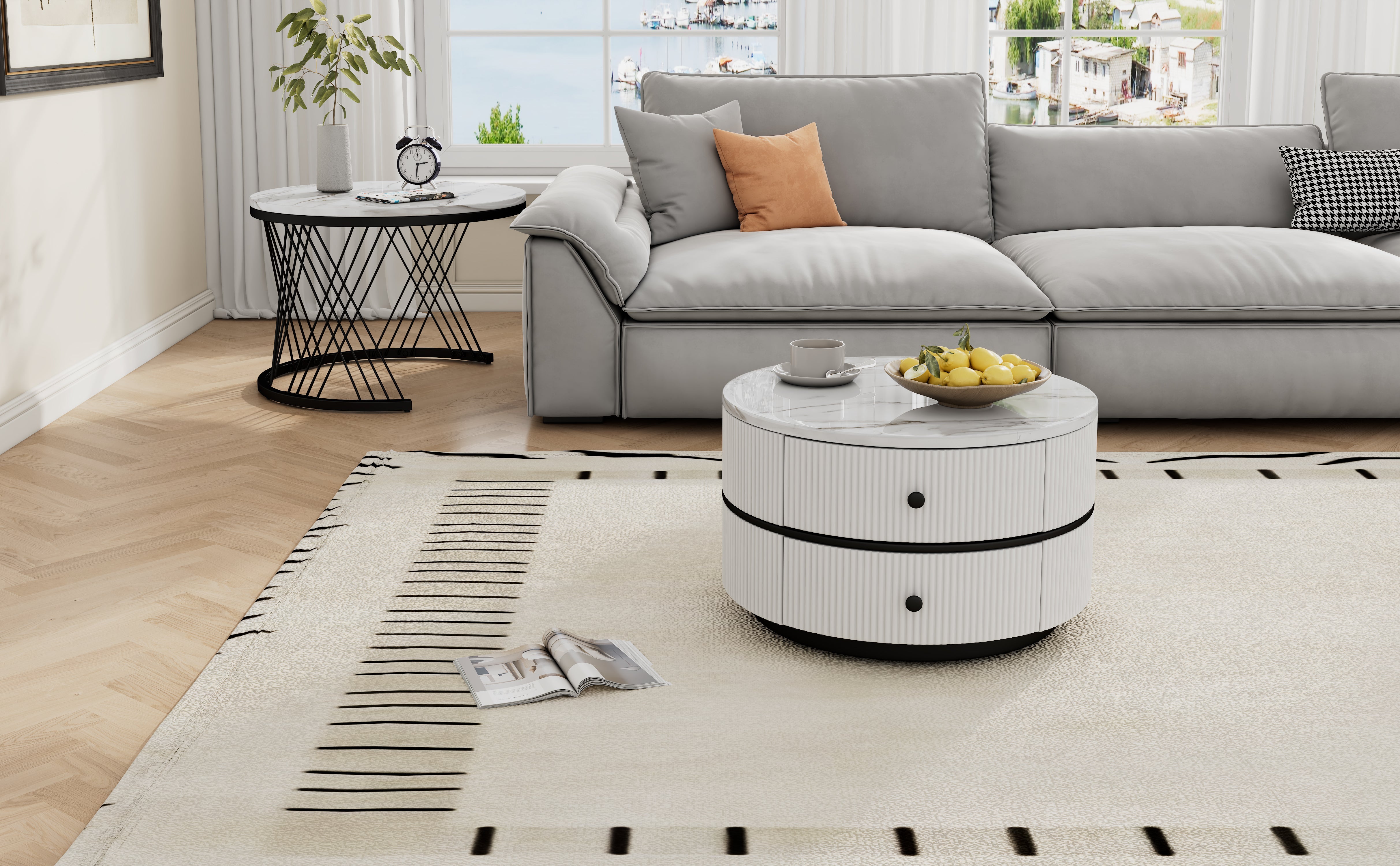 Logidon Elegant Nest salontafelset wit, 2-delig, 60x60/50x50