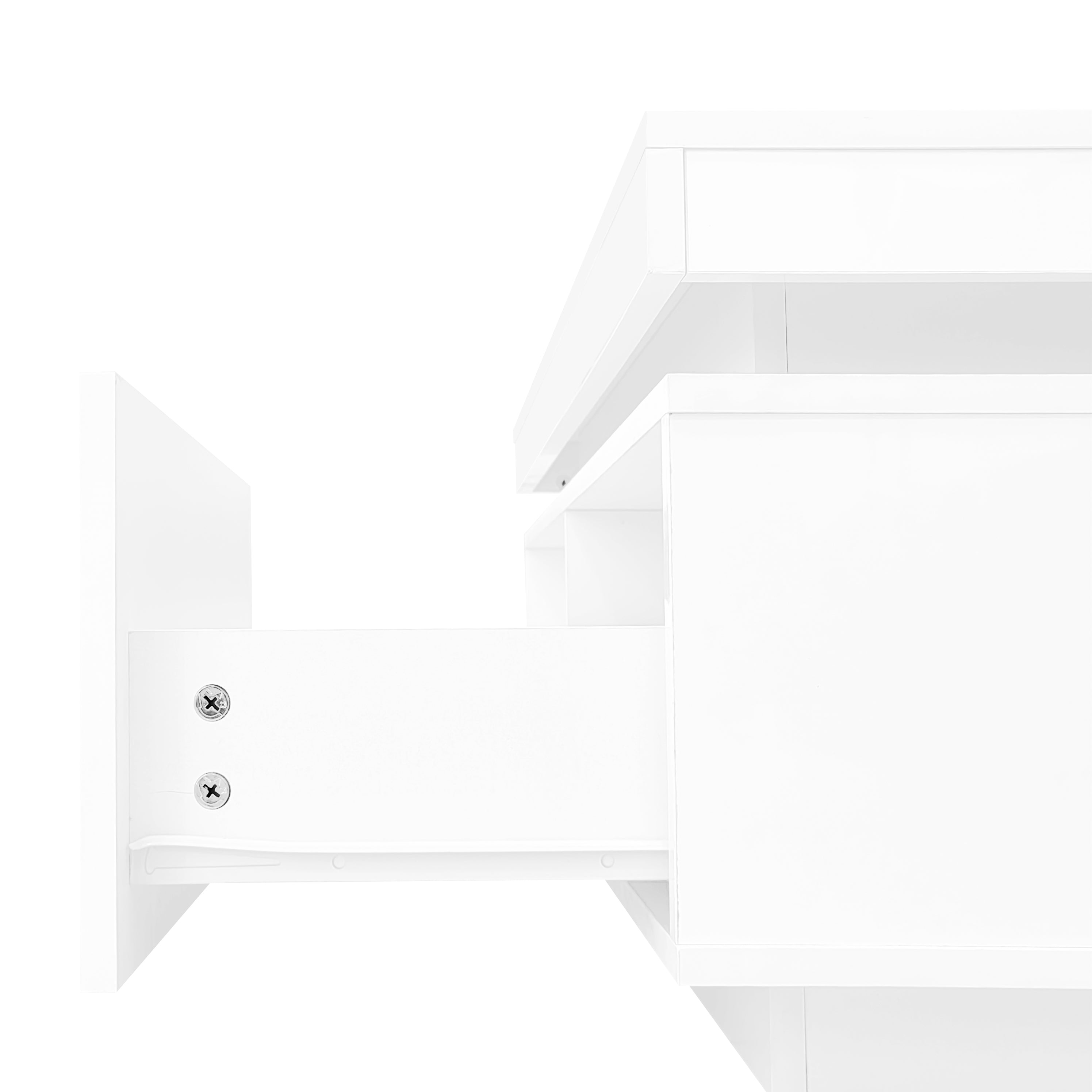 Logidon hoogglans witte salontafel met LED verlichting 100x50x40,3 cm