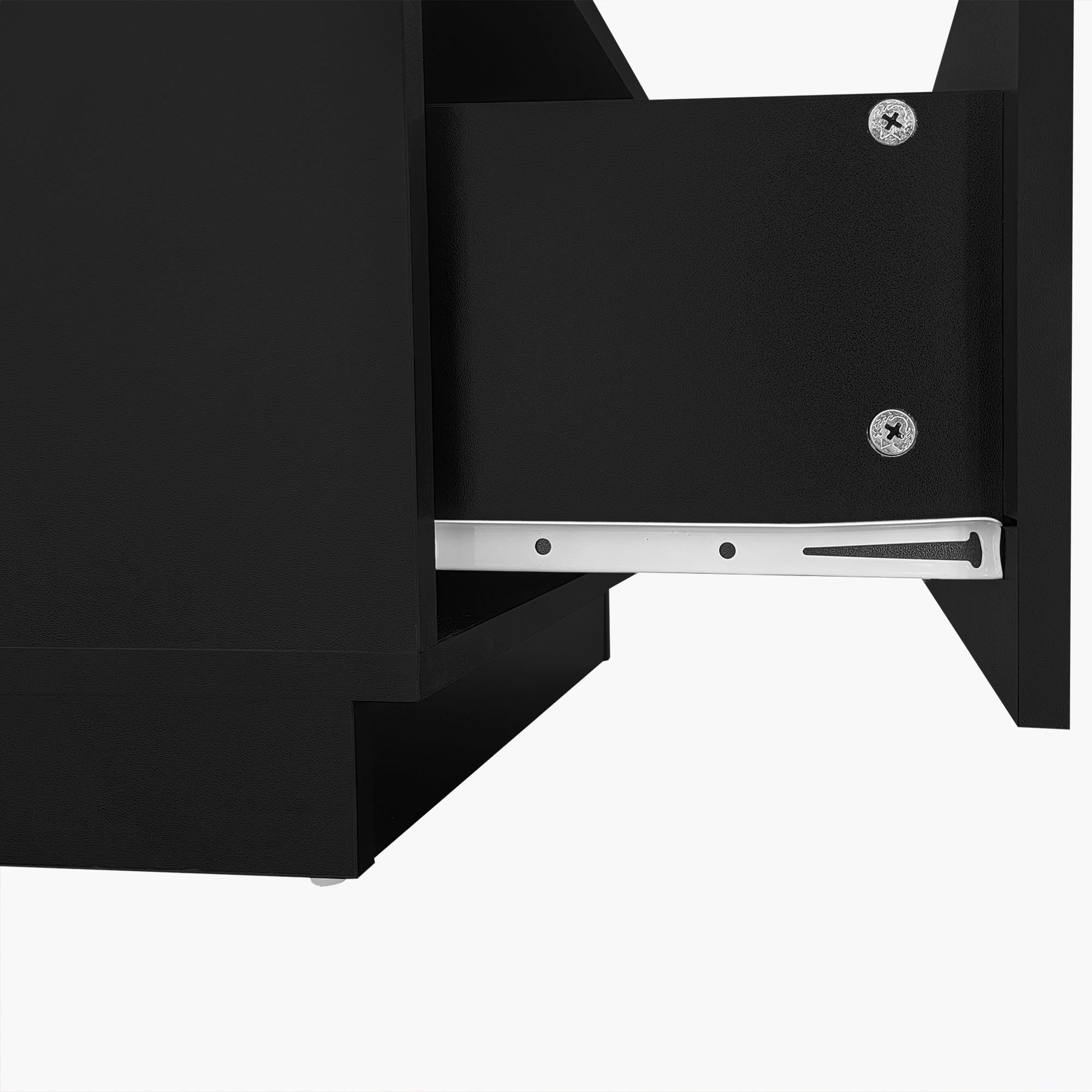 Logidon Zwarte salontafel 100x50x35,5 cm glaspanelen LED
