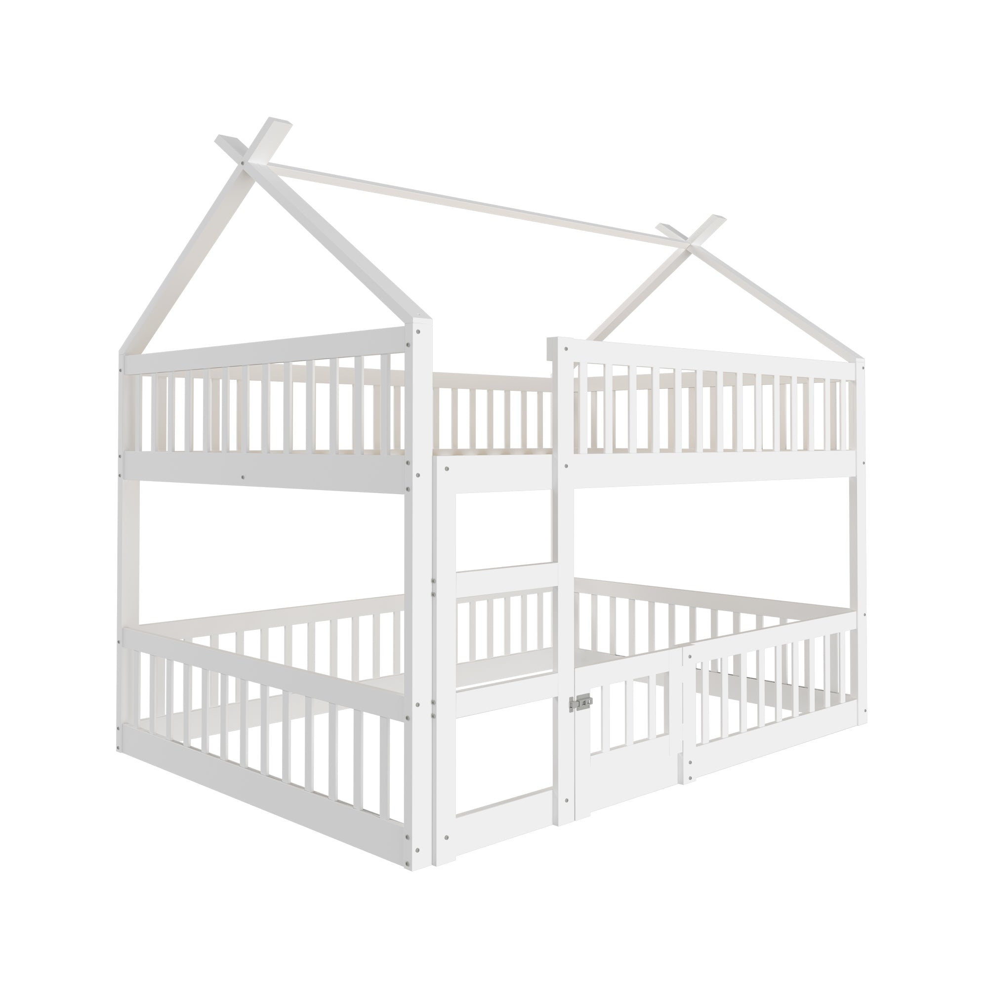 Logidon Kinderstapelbed 140x200 met trap Loft Design Wit