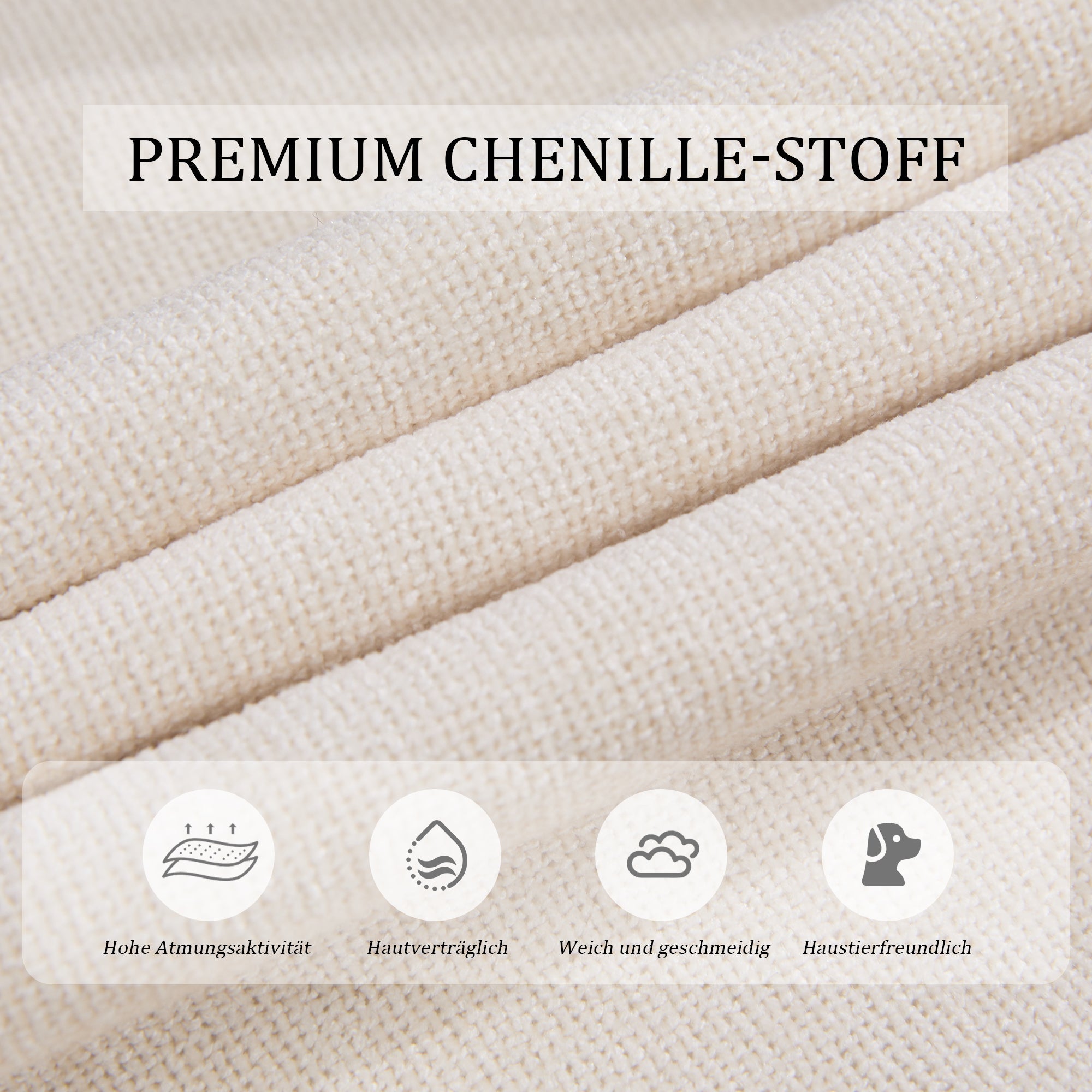 Logidon slaapbank tweezits beige fluweel met verstelbare rugleuning USB