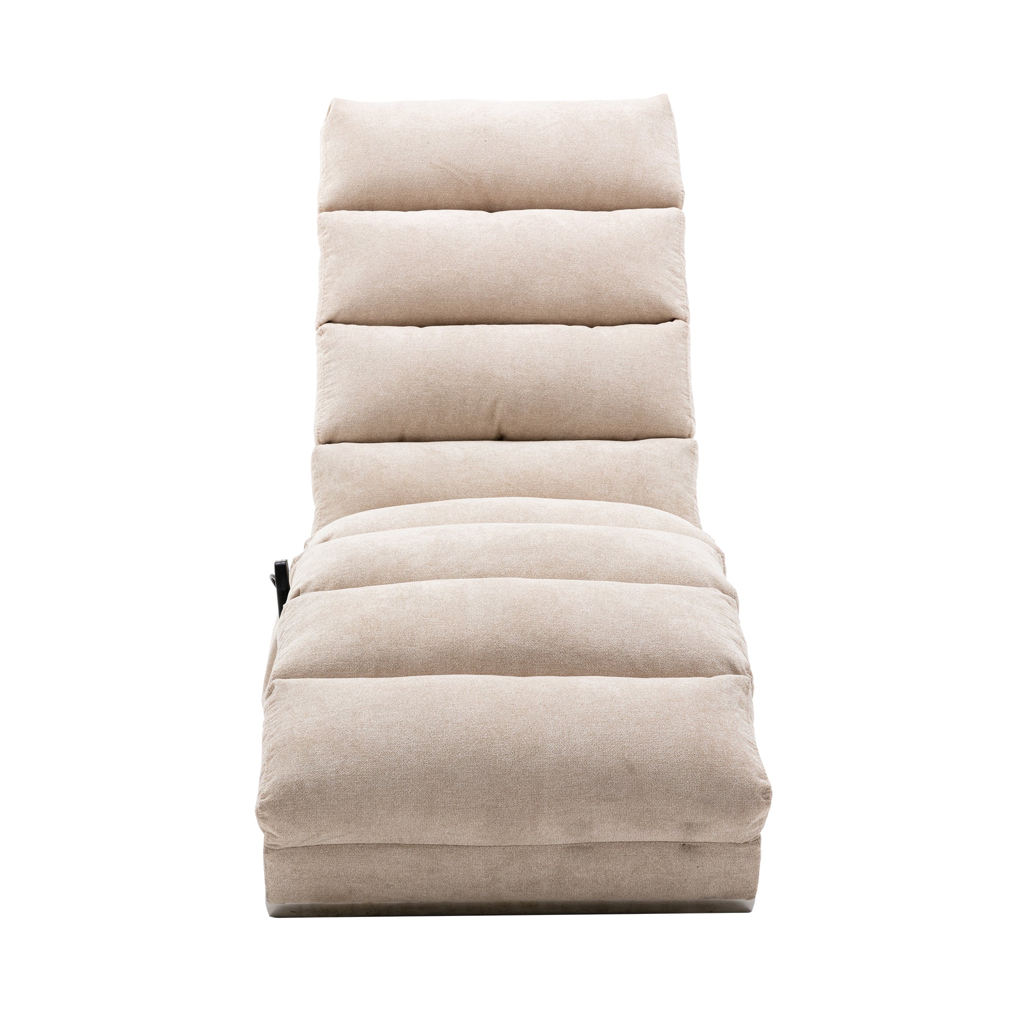 Logidon Linnen Massage Chaise Longue Beige met Afstandsbediening