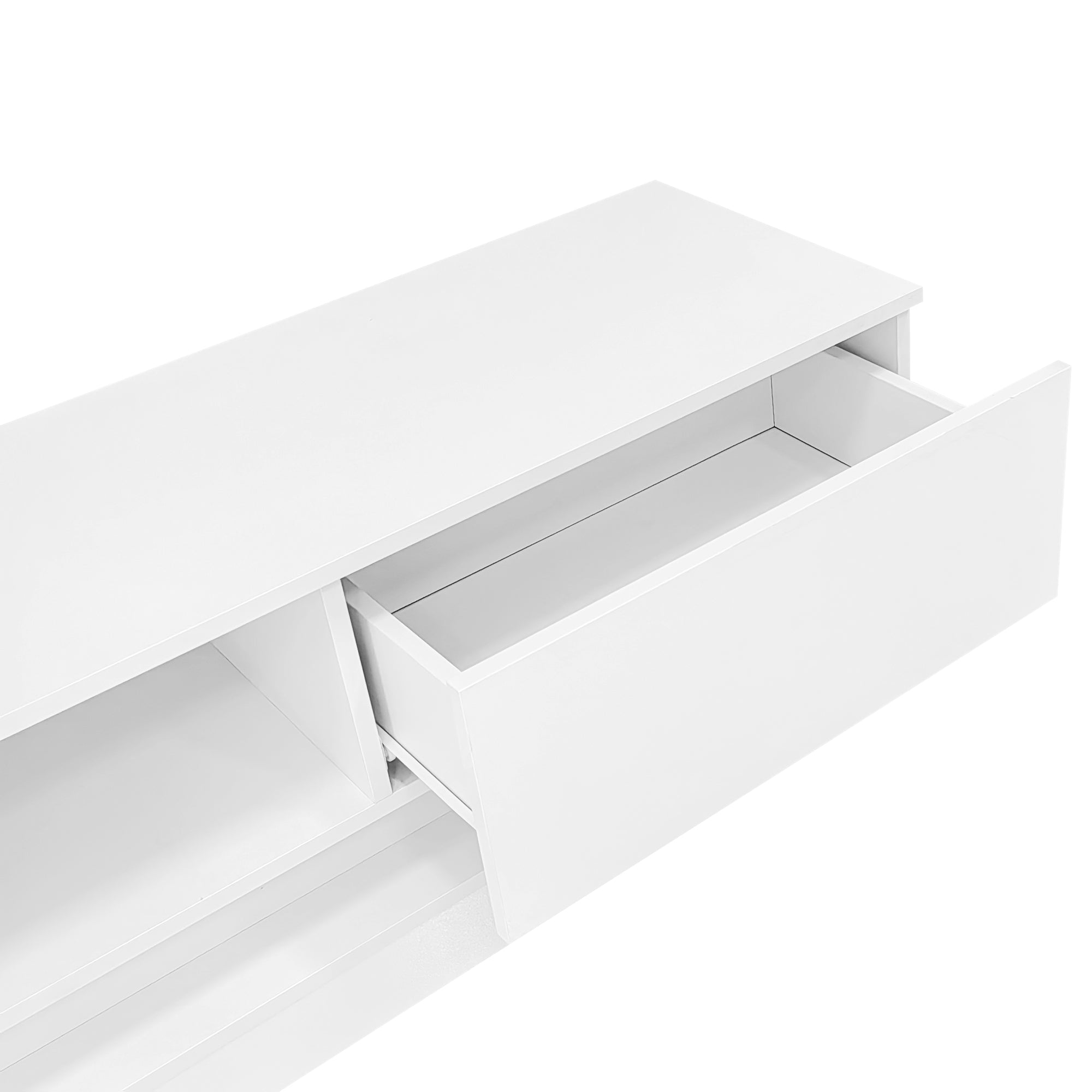 Logidon wit TV-meubel 160 cm met LED-verlichting app bediening