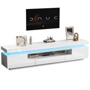Logidon wit hoogglans LED lowboard 175x38x45 cm met 2 kasten