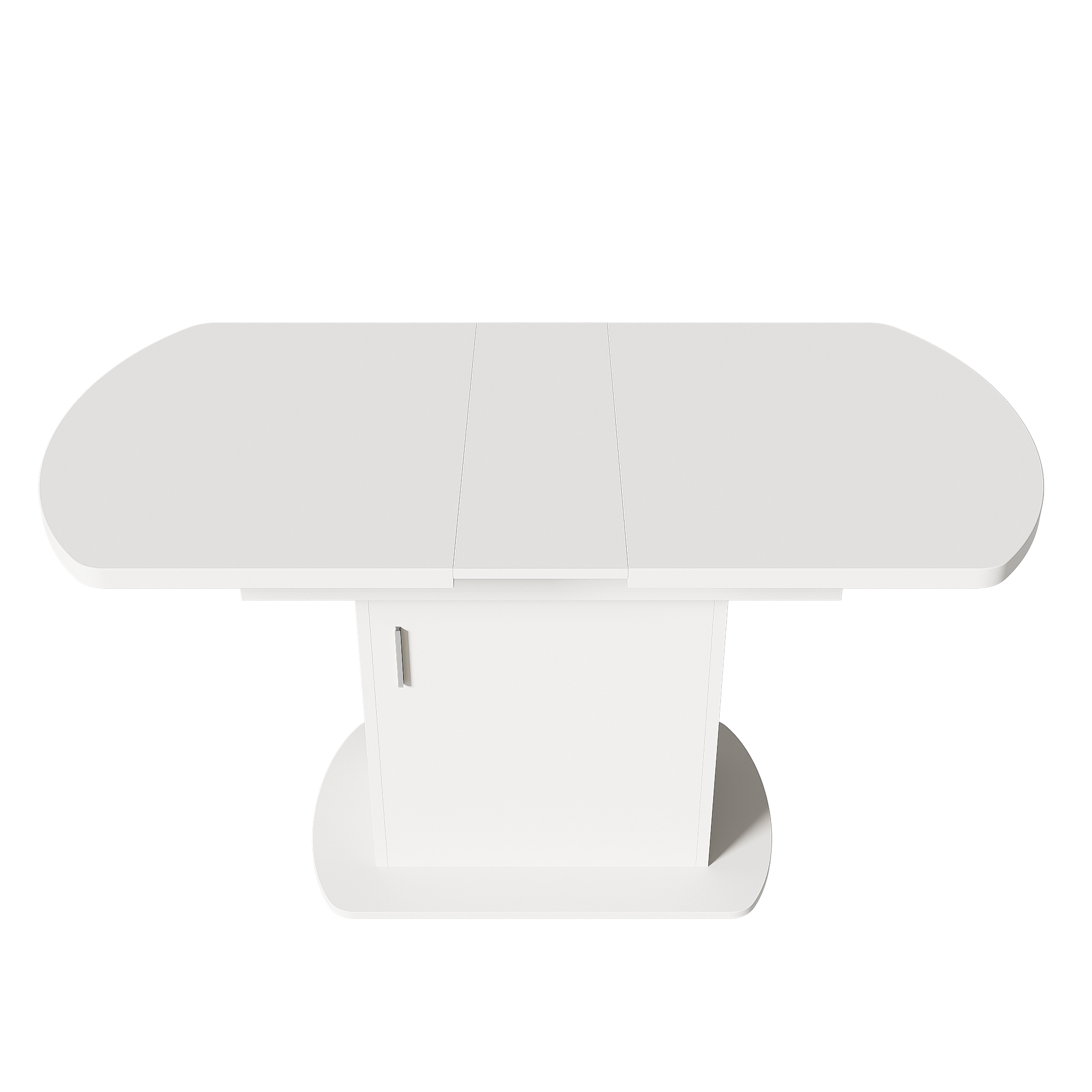 Logidon Witte Uitschuifbare Ovale Eettafel Met Opbergruimte L110/130 B70 H75