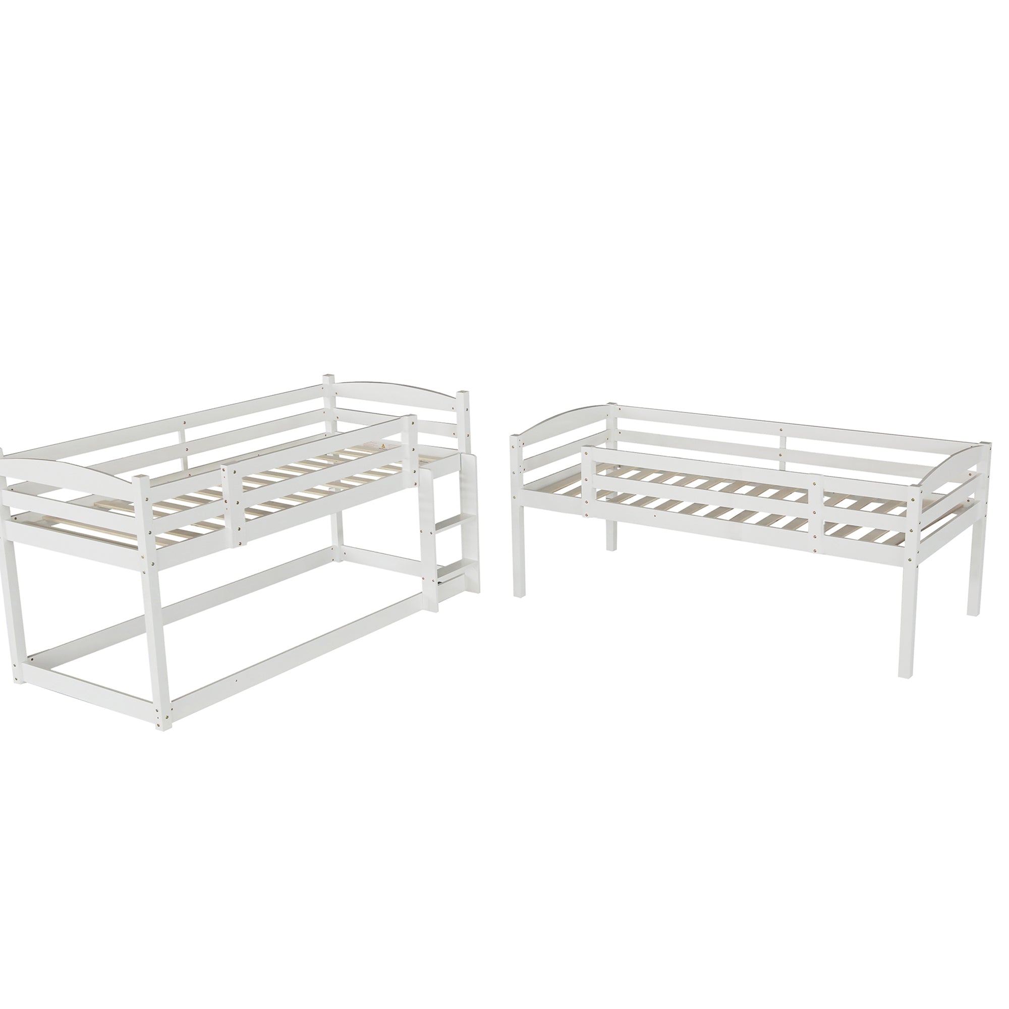 Logidon 3-persoonsstapelbed 90x200 cm wit hout - zonder matras