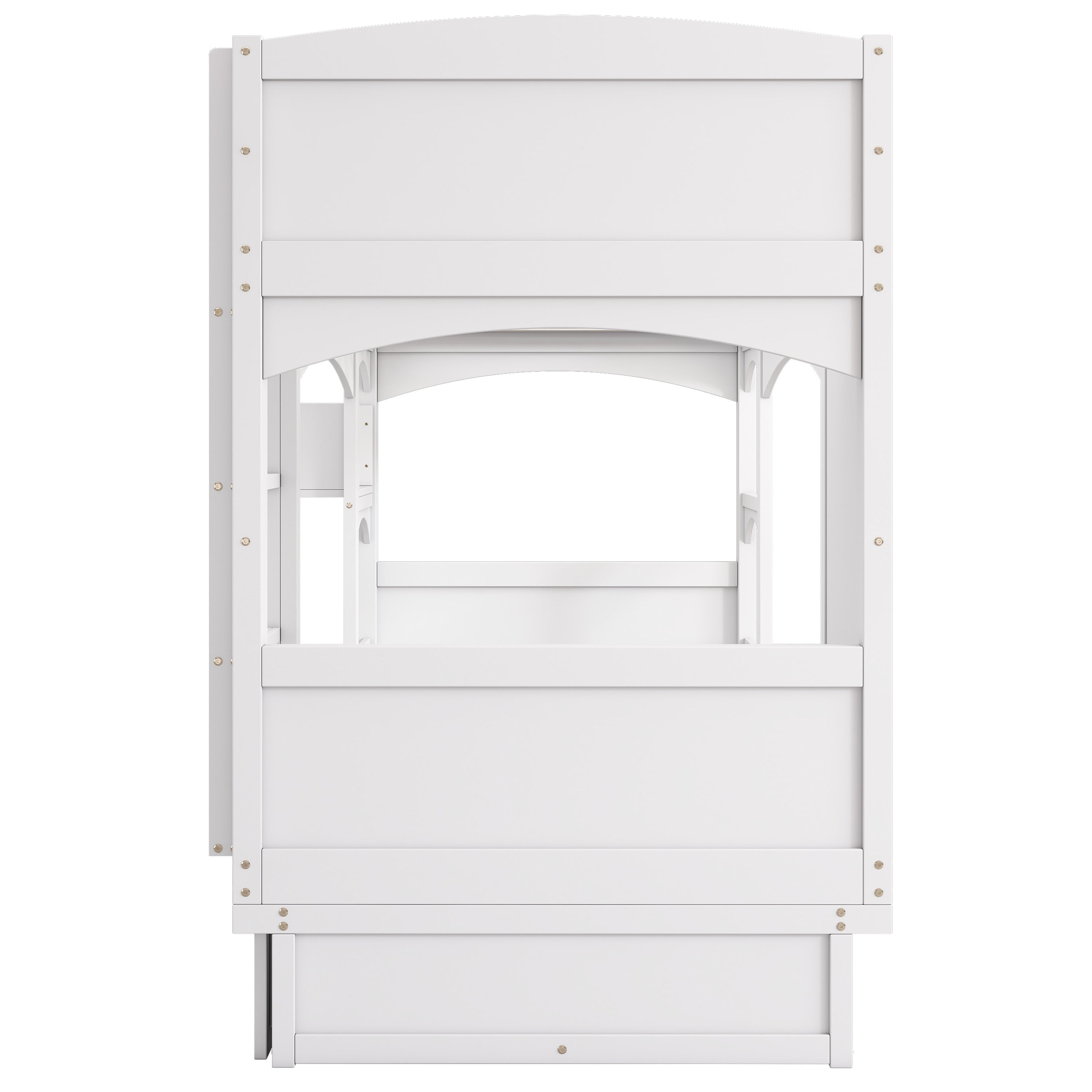 Logidon Kinderstapelbed met opklapbaar bureau Wit 90x200