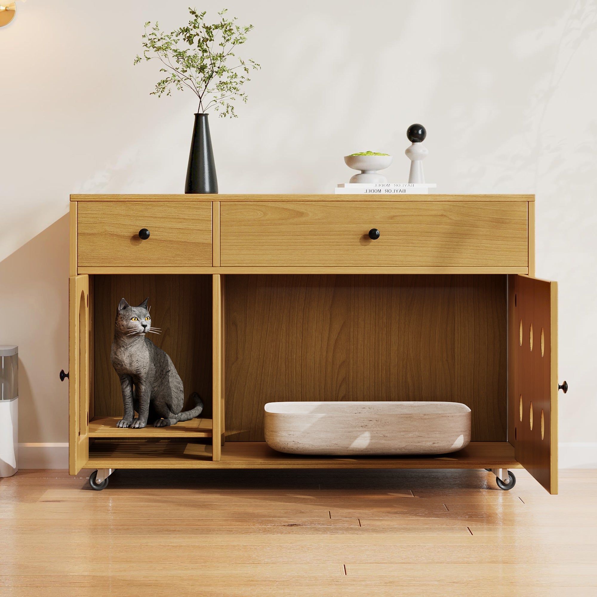 Logidon kattenbakkast 100 x 45 x 66 cm zandafvoerplaat