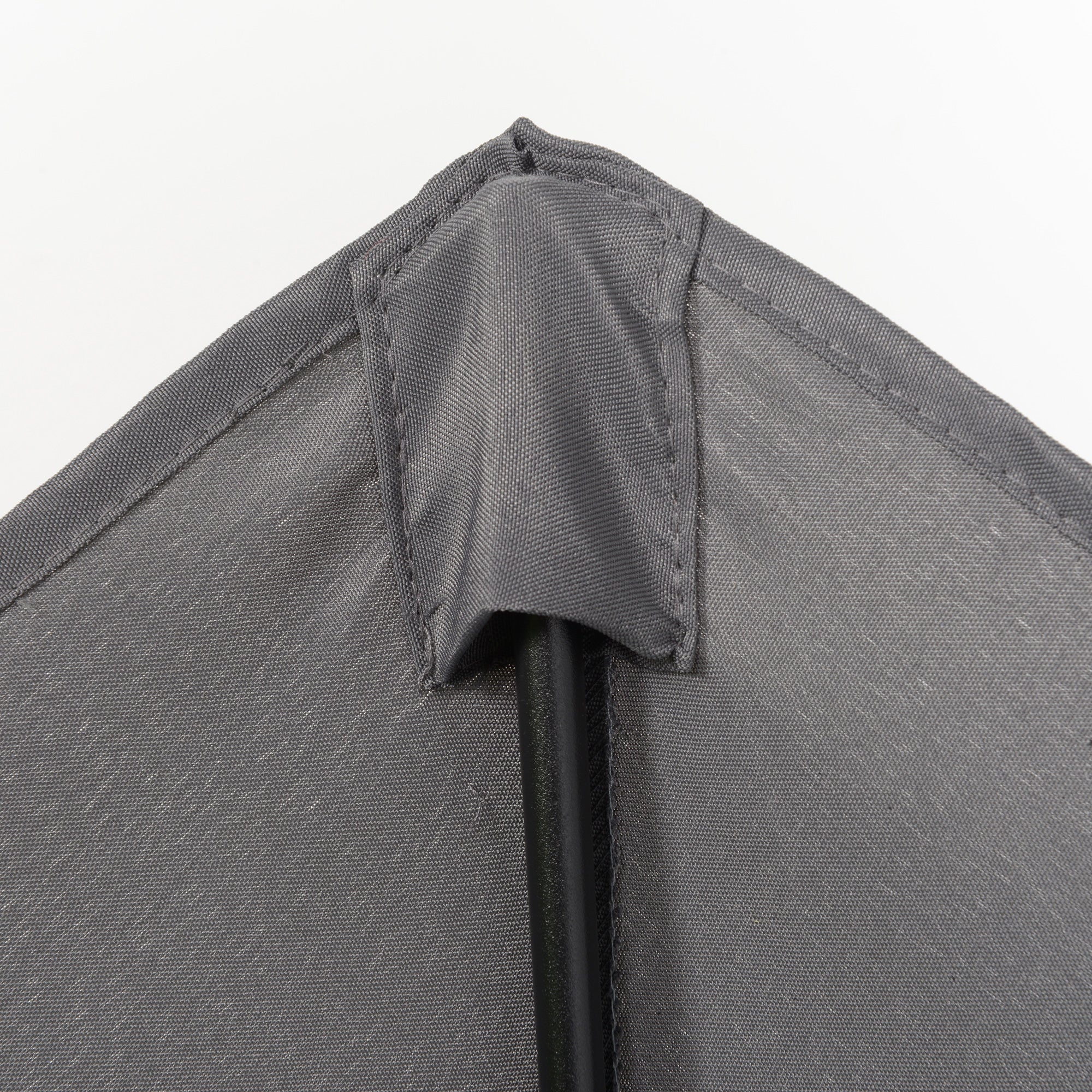 Logidon parasol Ø196 cm donkergrijs draaibaar met klapfunctie