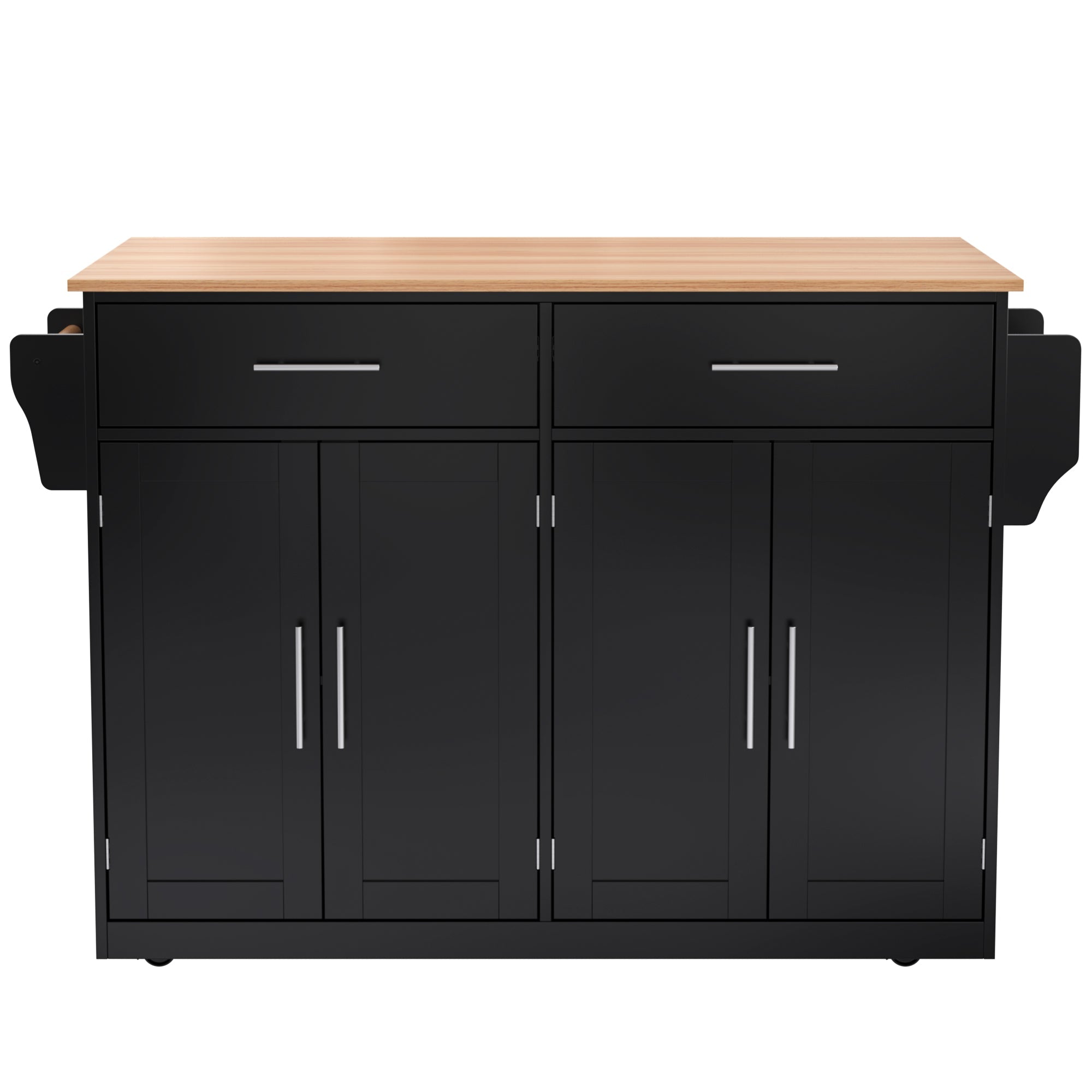 Logidon serving trolley with folding table top black 120x46x91 cm