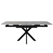 Logidon uitschuifbare eettafel 150/180x70x76 cm zwartgrijs