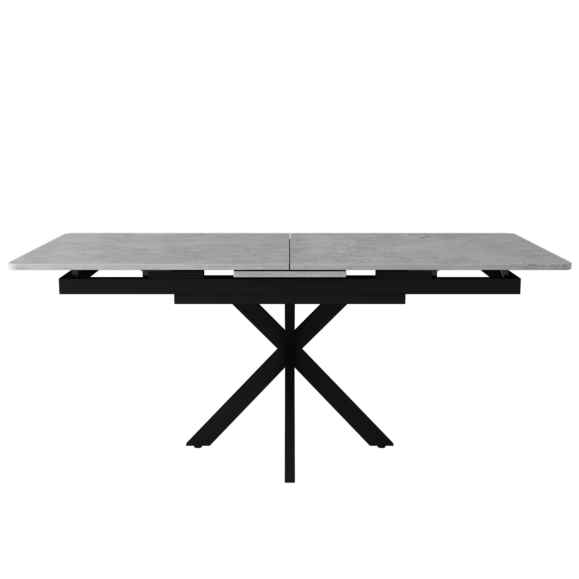 Logidon uitschuifbare eettafel 150/180x70x76 cm zwartgrijs