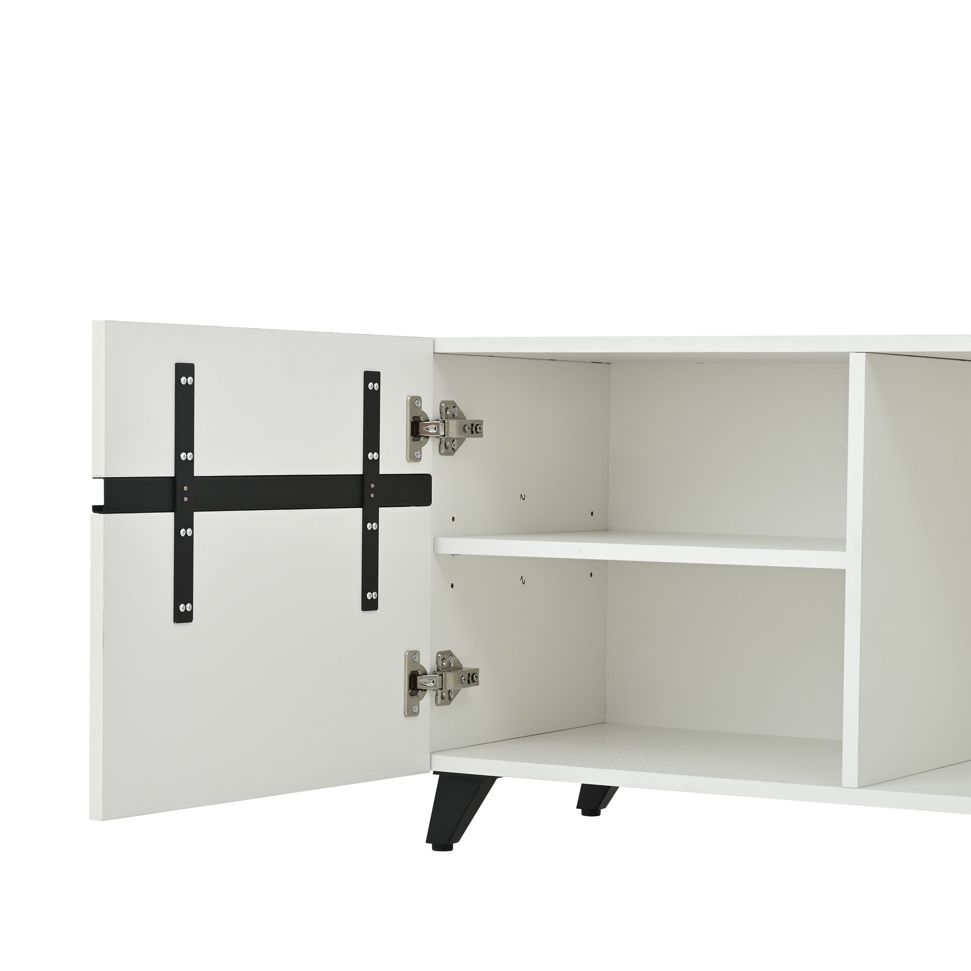 Logidon TV-meubel 180x40x49 cm wit hoogglans 4 kasten