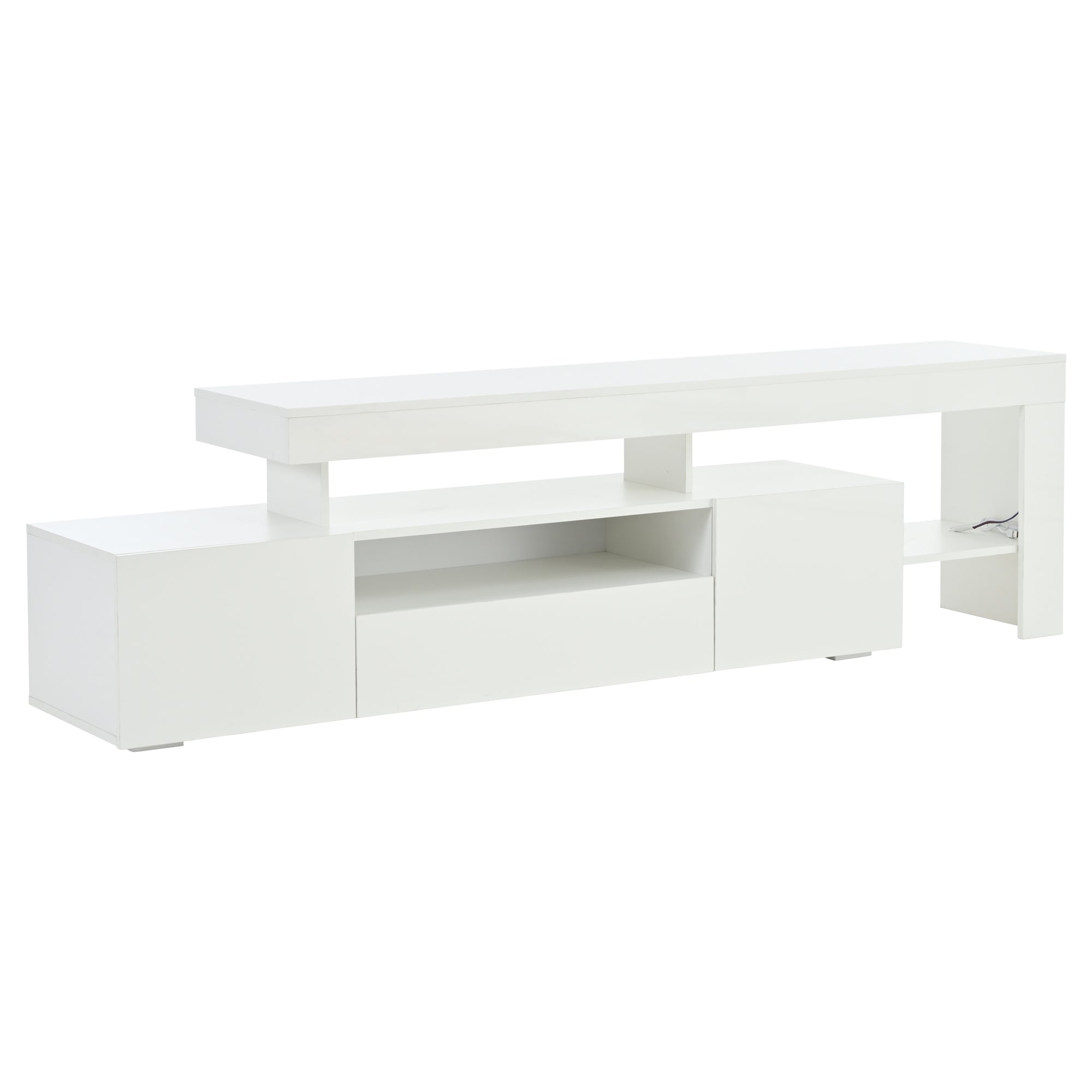 Logidon TV-meubel 192 x 37 x 53 cm witte hoogglans LED-verlichting
