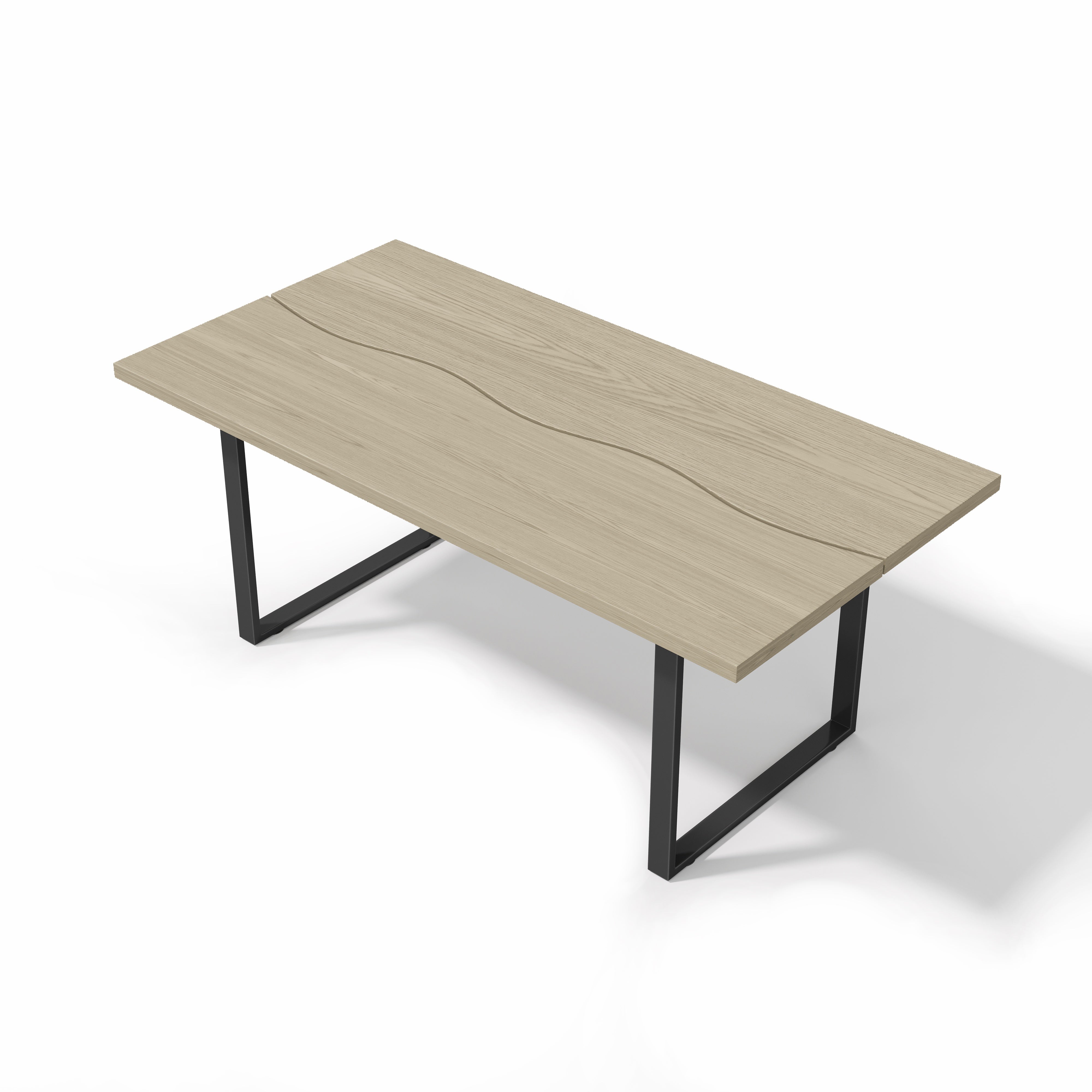 Logidon eettafel 160x80 cm industriële houtlook, metalen frame