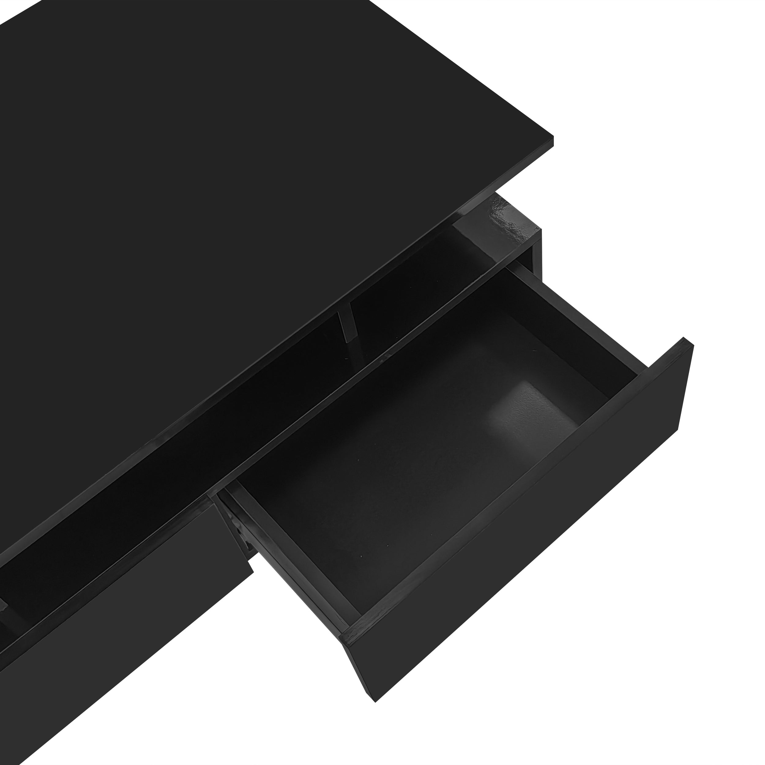 Logidon LED-verlichting salontafel met 2 lades 90x55x41 cm
