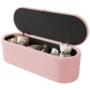 Logidon slaapbank en voetenbank 120x40 cm roze met opbergruimte