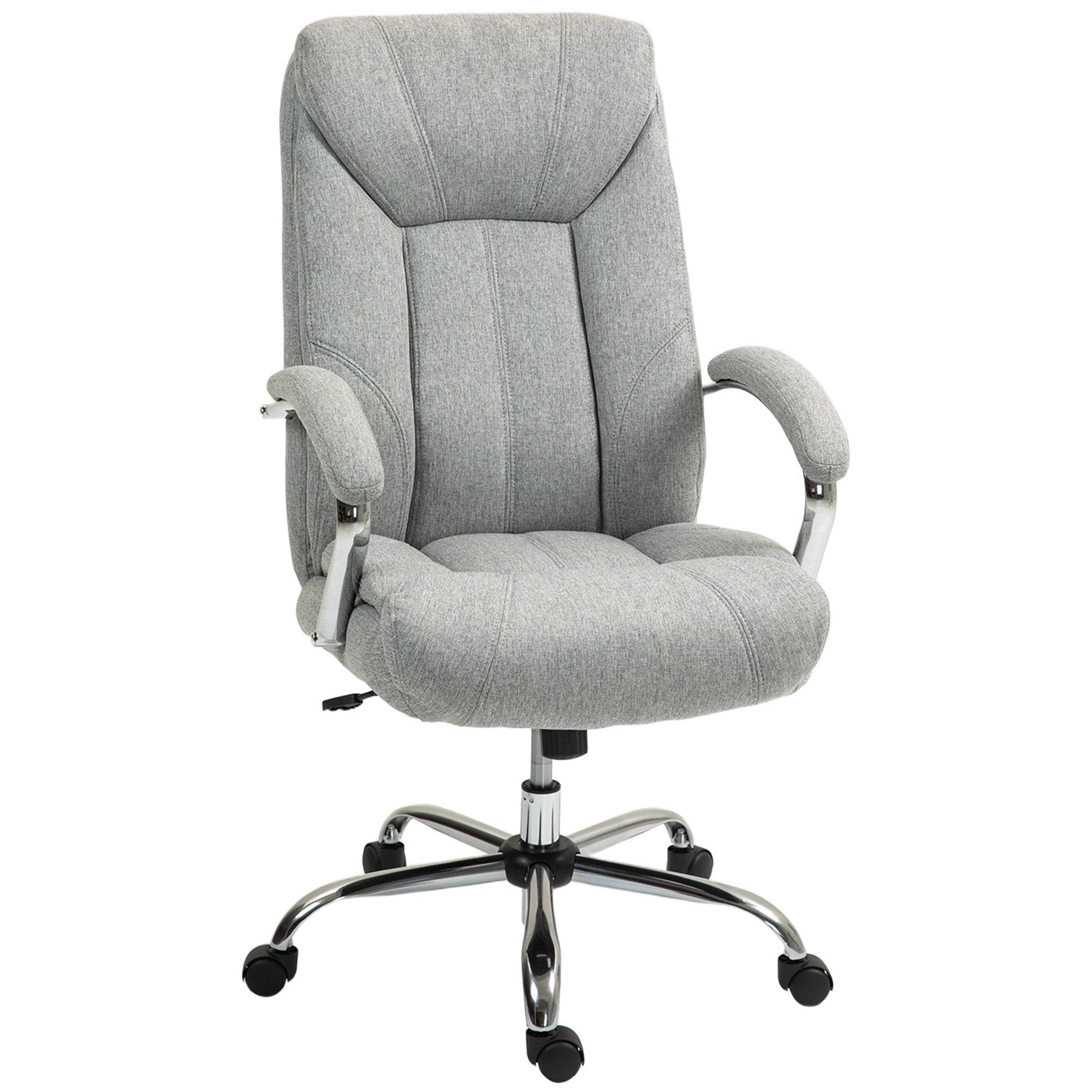 Logidon Vinsetto bureaustoel met wipfunctie lichtgrijs 65x78x110-118 cm